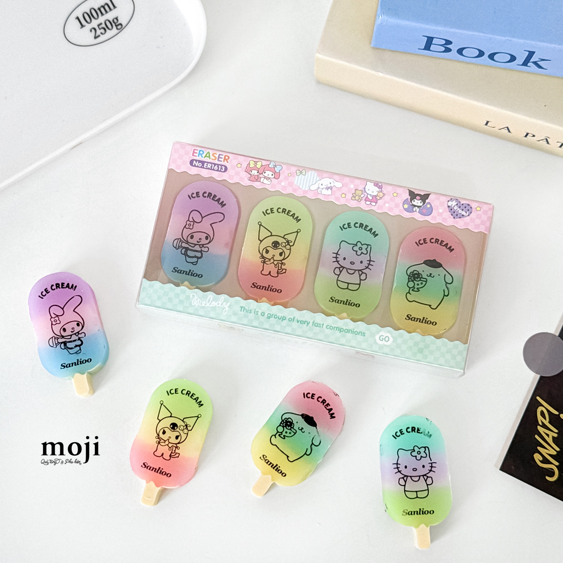 Cục tẩy gôm Sanrio family ice cream set4