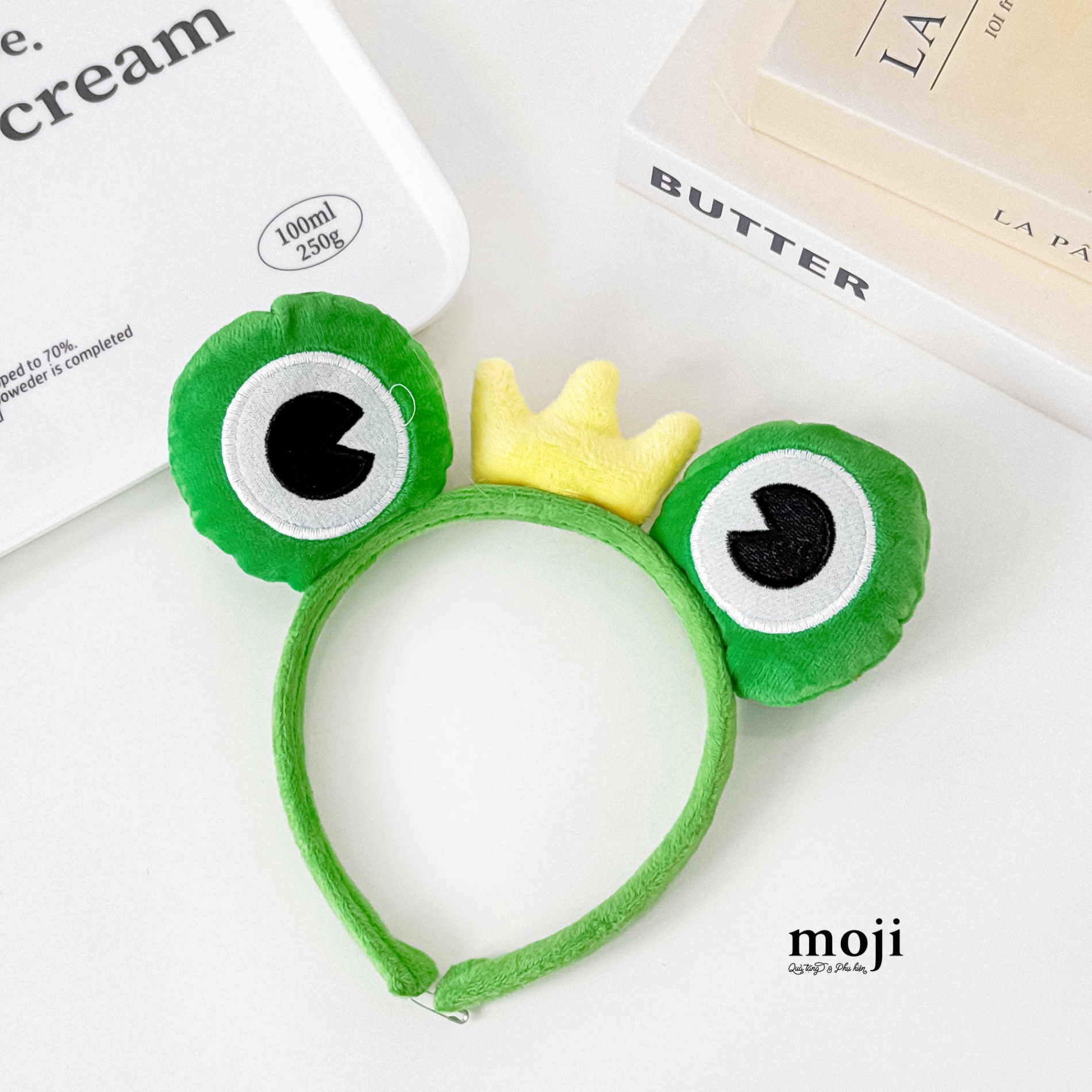 Băng đô bờm Frog ếch mắt to đội vương miện