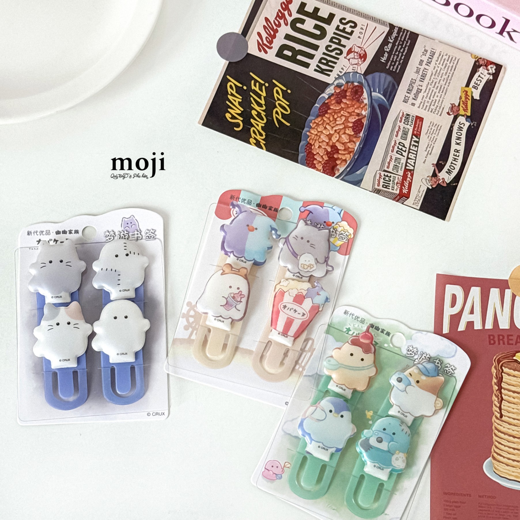Bookmark MJ Cute animal ghost set4