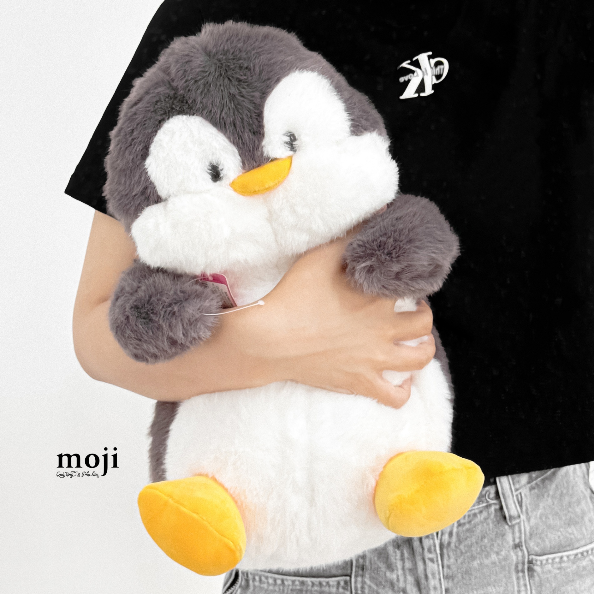 Gấu bông MJ Penguin chim cánh cụt má béo má phính ngồi 40cm