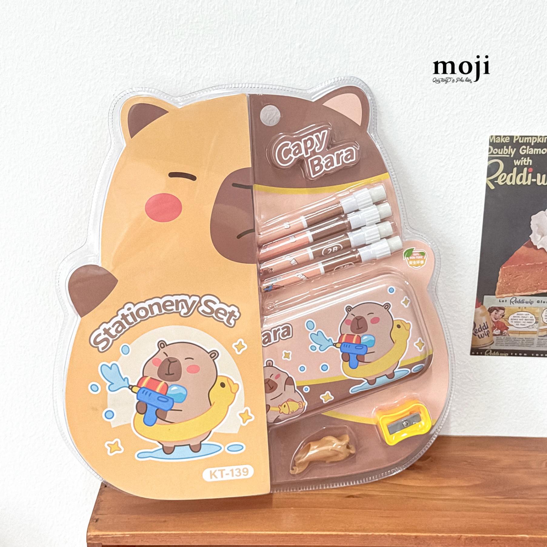 Bộ dụng cụ học tập Capybara summer stationery set7