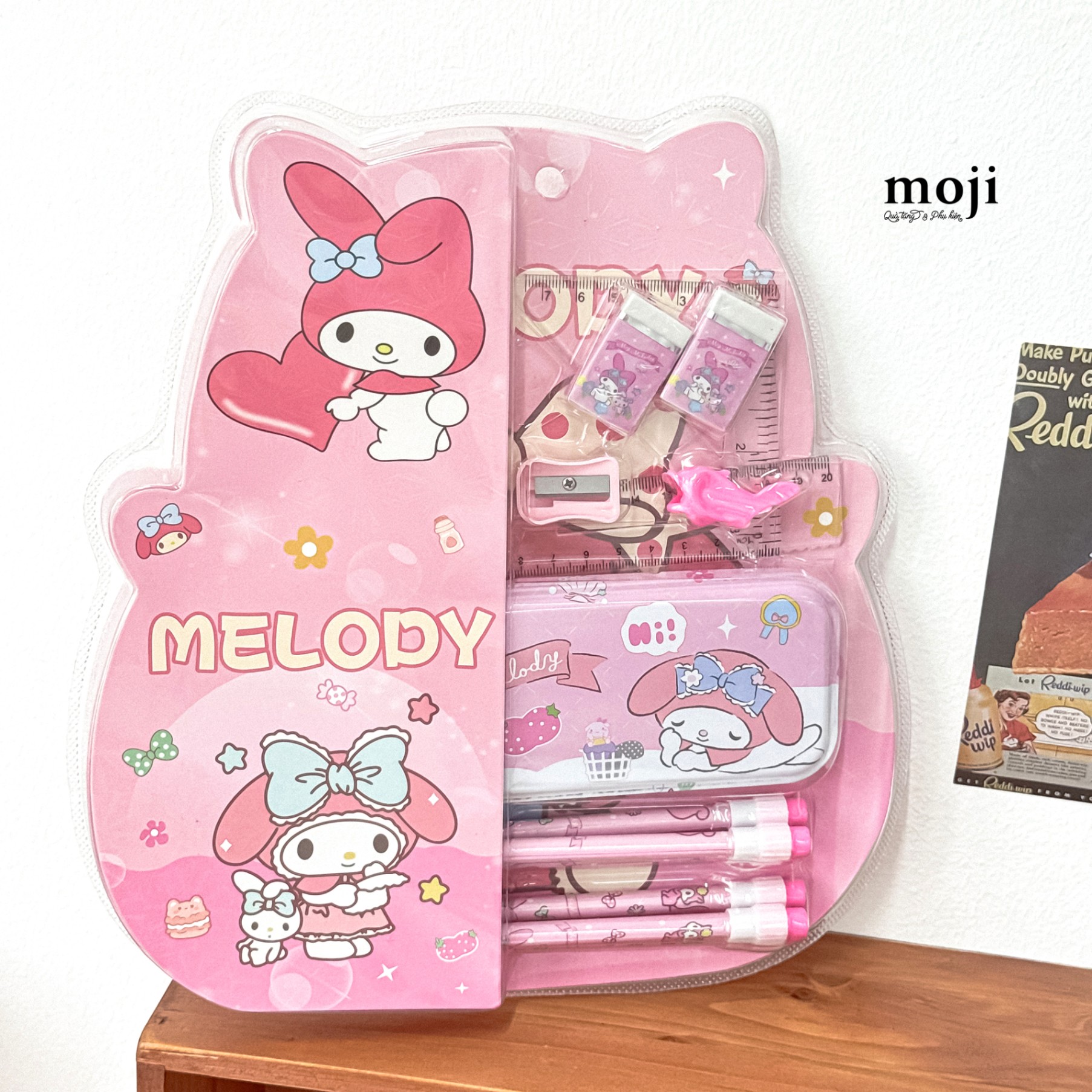 Bộ dụng cụ học tập Sanrio family My Melody nằm ngủ set14