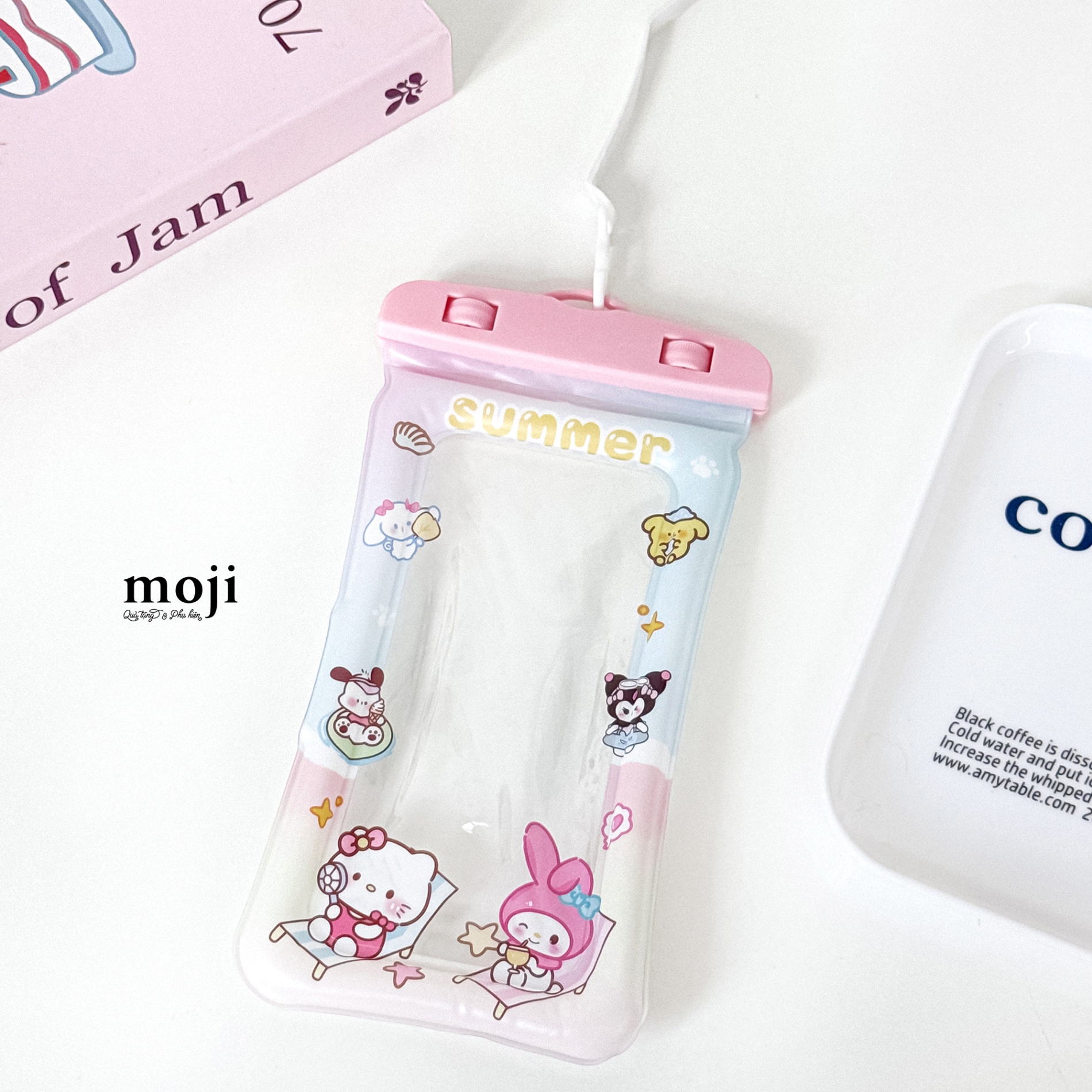 Túi chống nước điện thoại viền phao Sanrio family summer