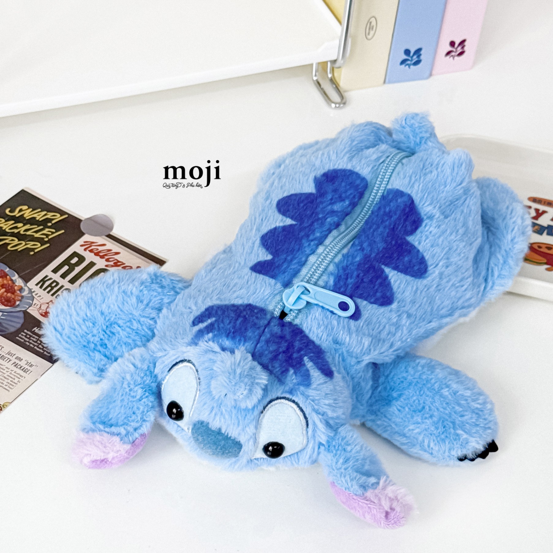 Hộp bút MJ gấu bông Stitch lying nằm 12x22
