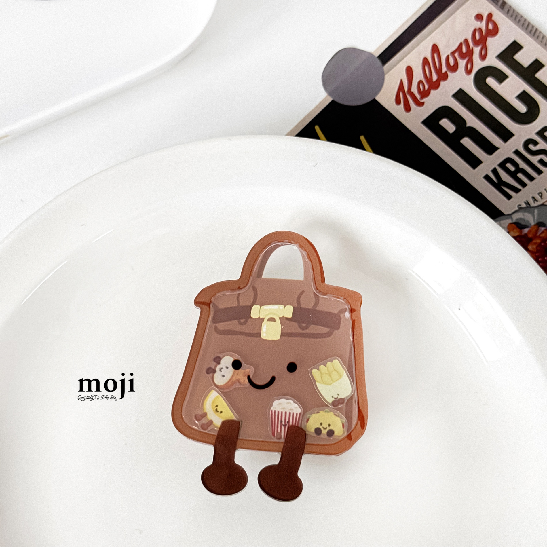 Mojipop cắt hình Bag food chân dài