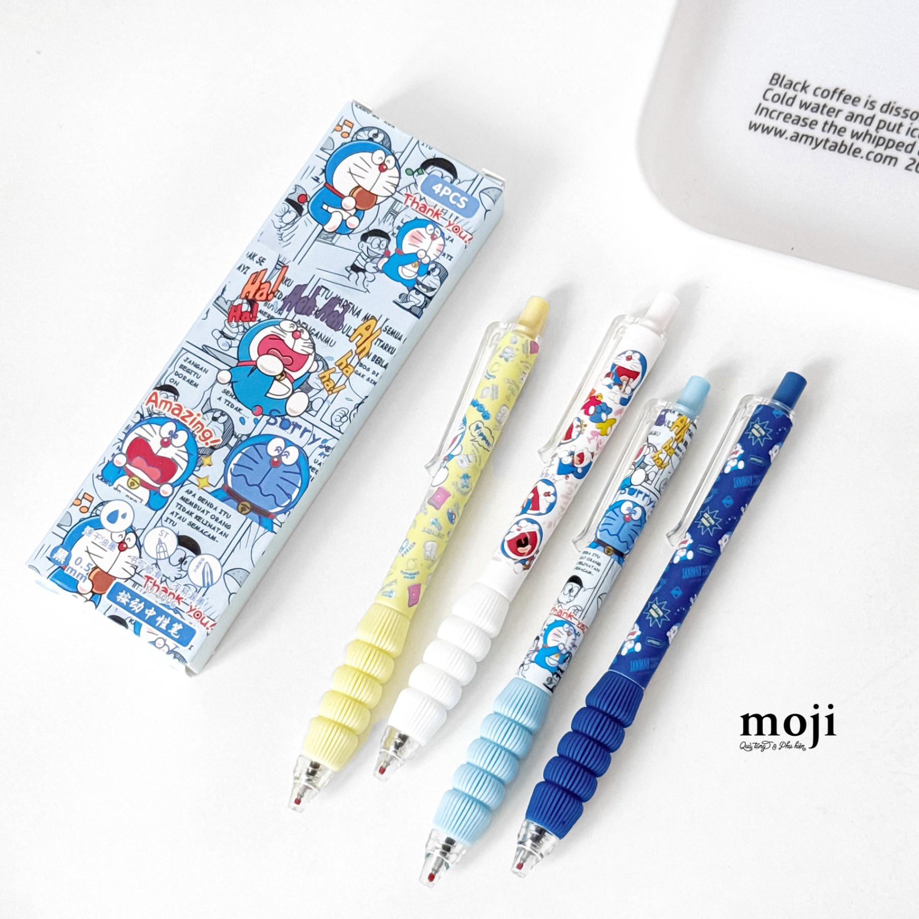 Bút gel set4 mực đen Doremon story