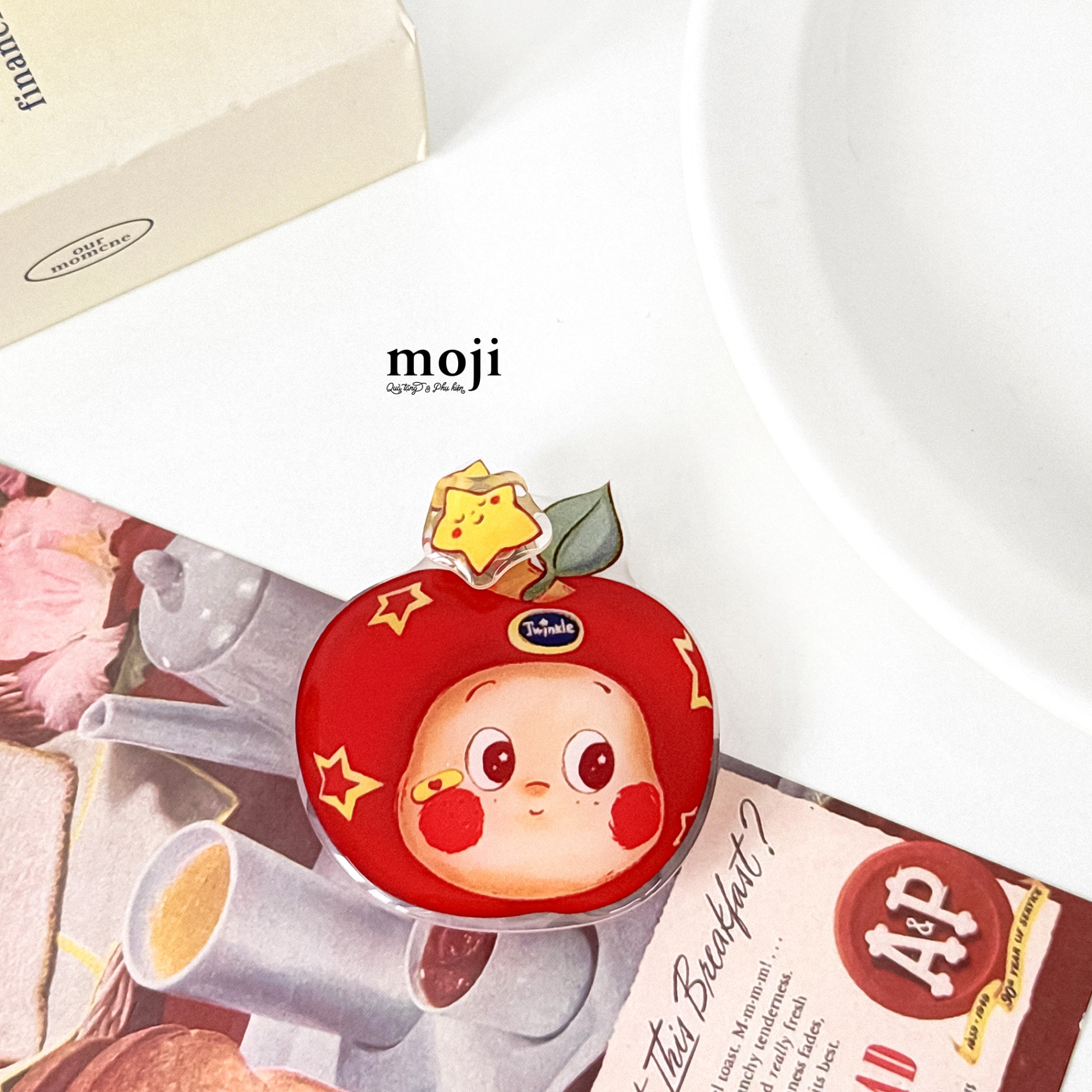 Mojipop cắt hình unoff We are Twinkle Twinkle fruit apple face