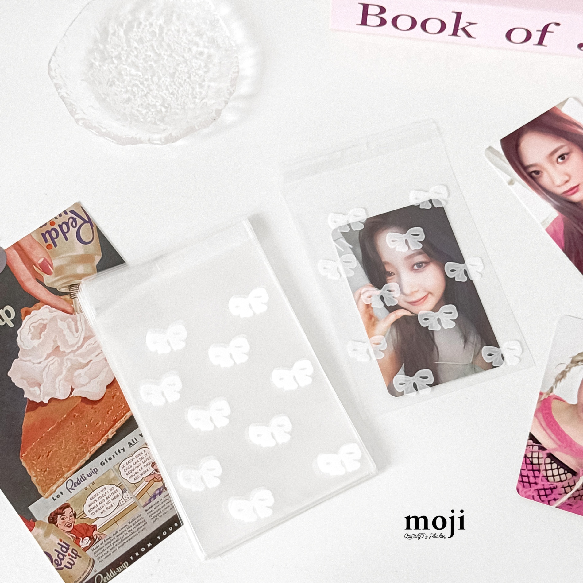 Sleeve đựng card dán Bow nơ 8x10 set50