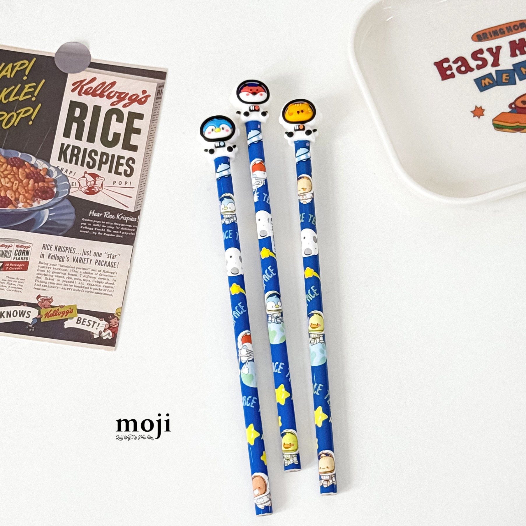 Bút chì MJ Cute animal astronaut phi hành gia kèm tẩy gôm