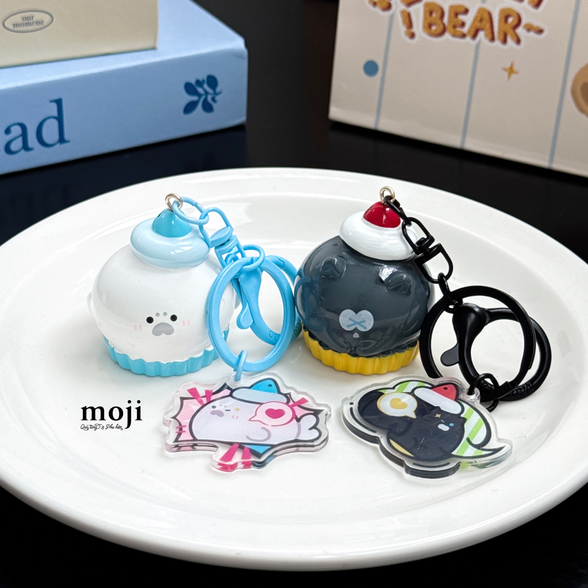 Móc khóa MJ Cute animal cupcake