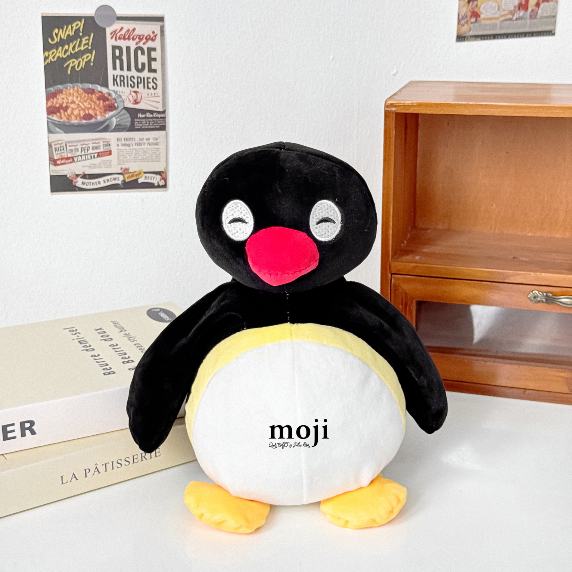 Gấu bông MS Pingu penguin chim cánh cụt vui vẻ 30cm