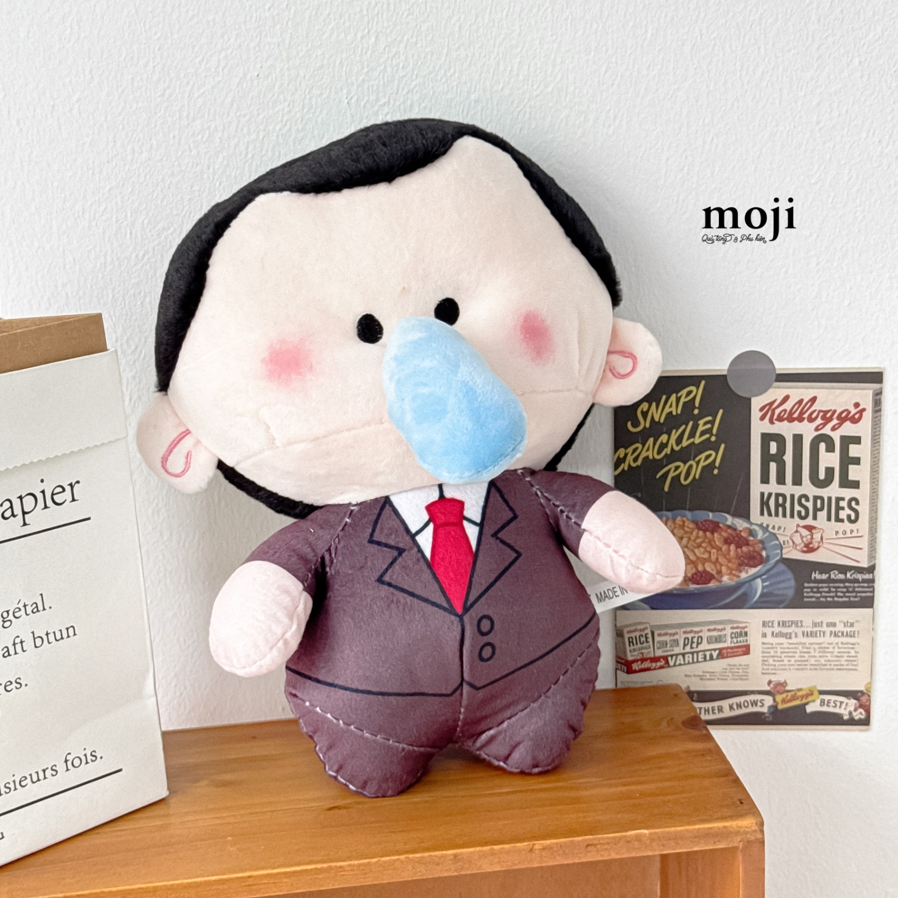 Gấu bông MS Little boy người đàn ông chảy nước mũi có nhiều kiểu tóc 24cm