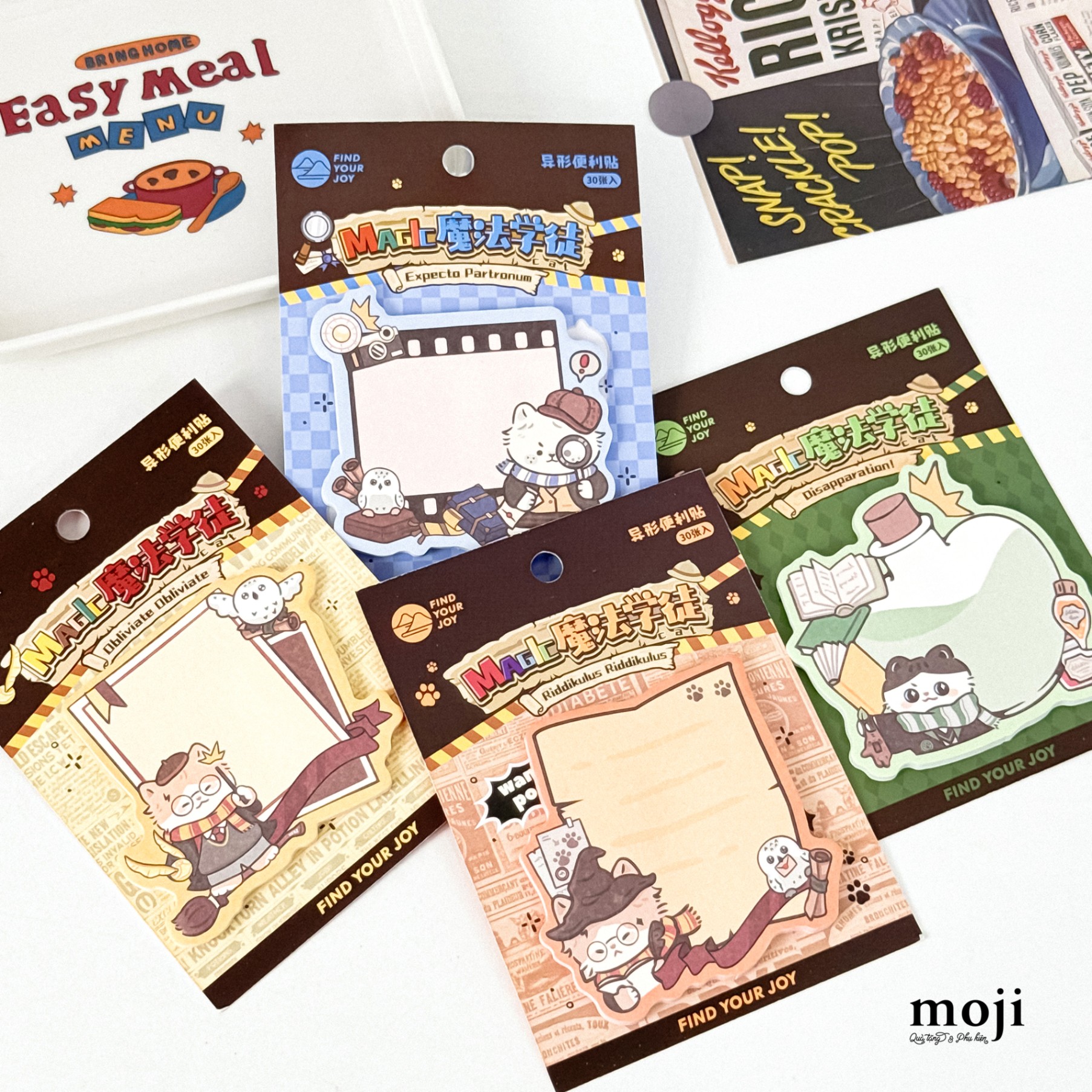 Giấy note MJ Cute animal magic phù thủy 7x7
