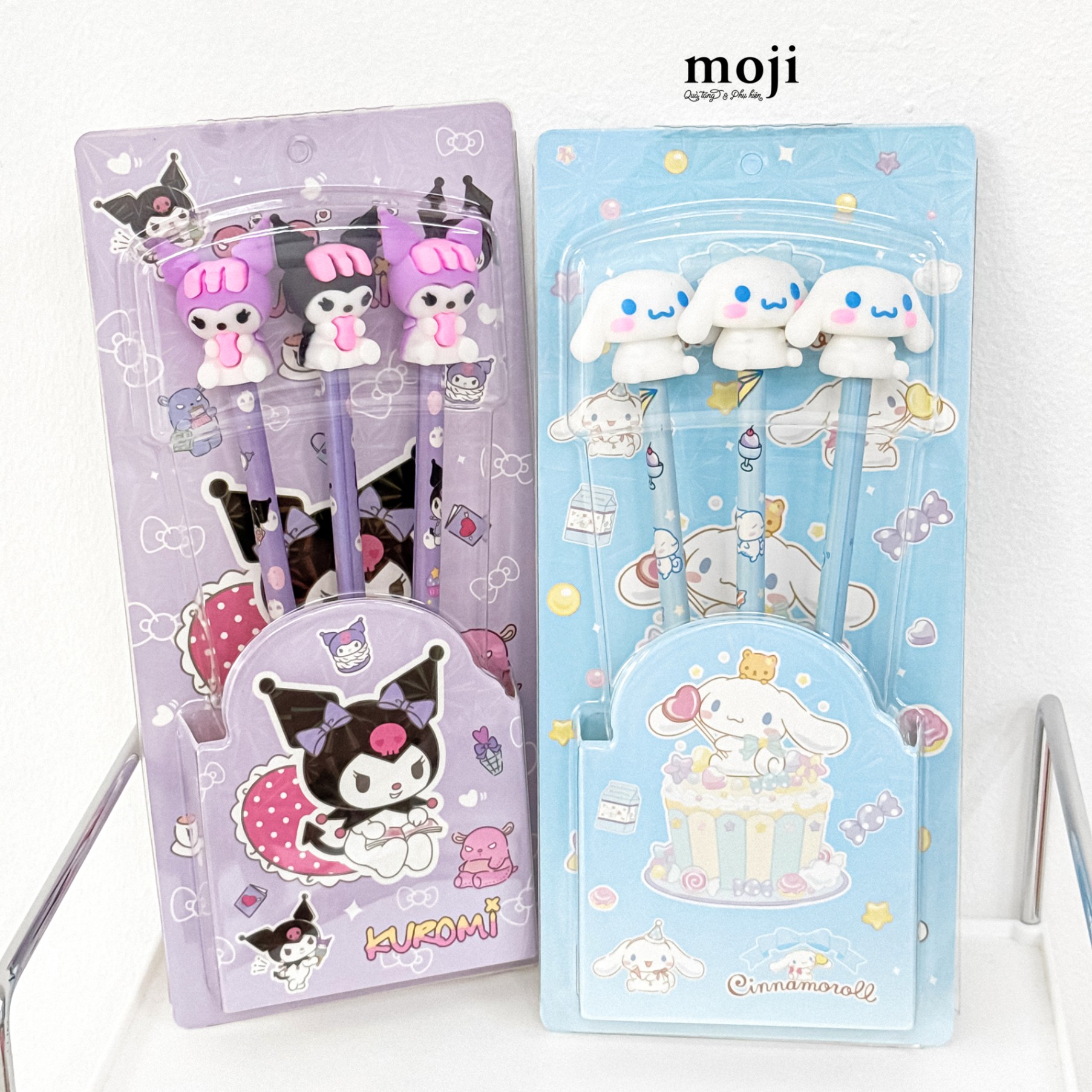Bút chì set3 Sanrio family Cinnamoroll Kuromi má hồng cá nhỏ