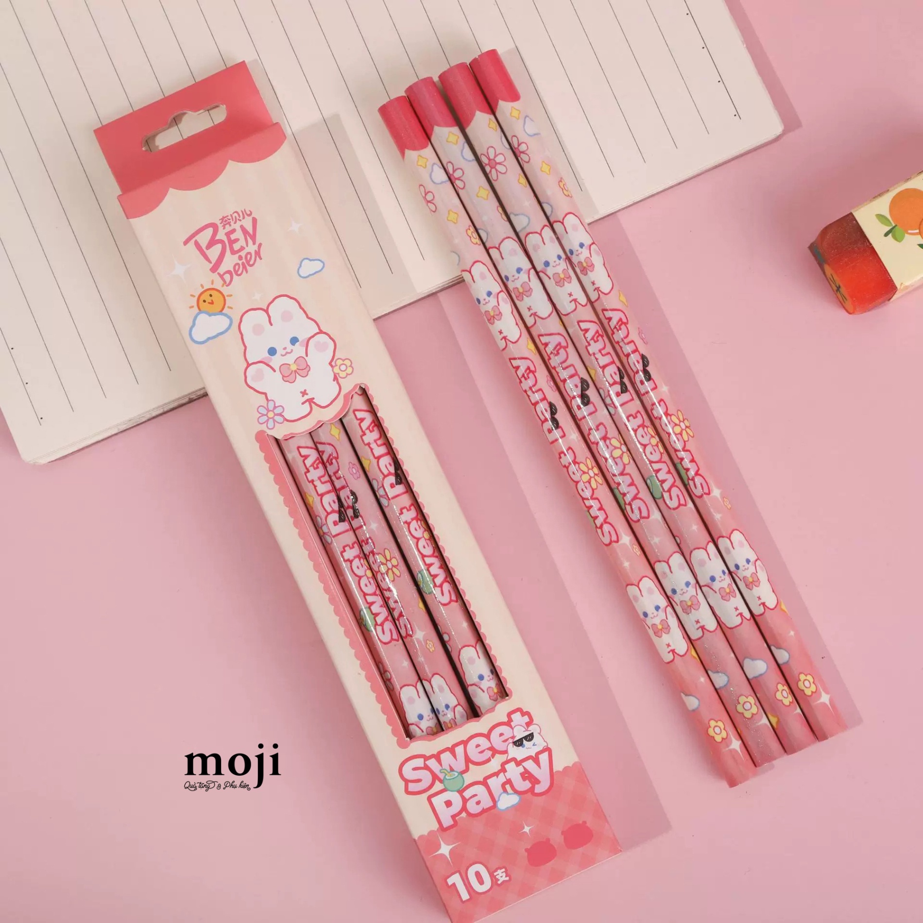Bút chì set10 Rabbit sweet party