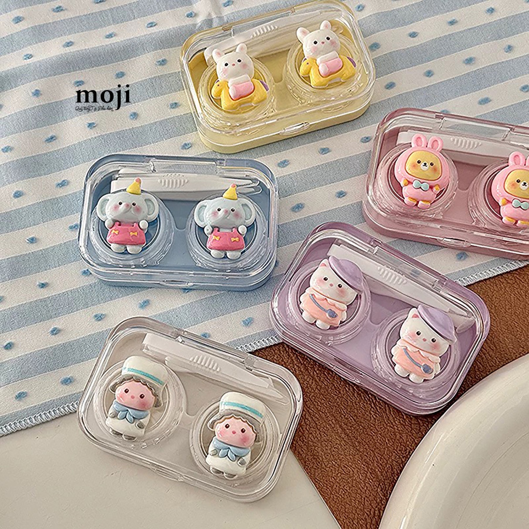 Hộp đựng lens Cute animal áo màu sắc cưỡi ngựa