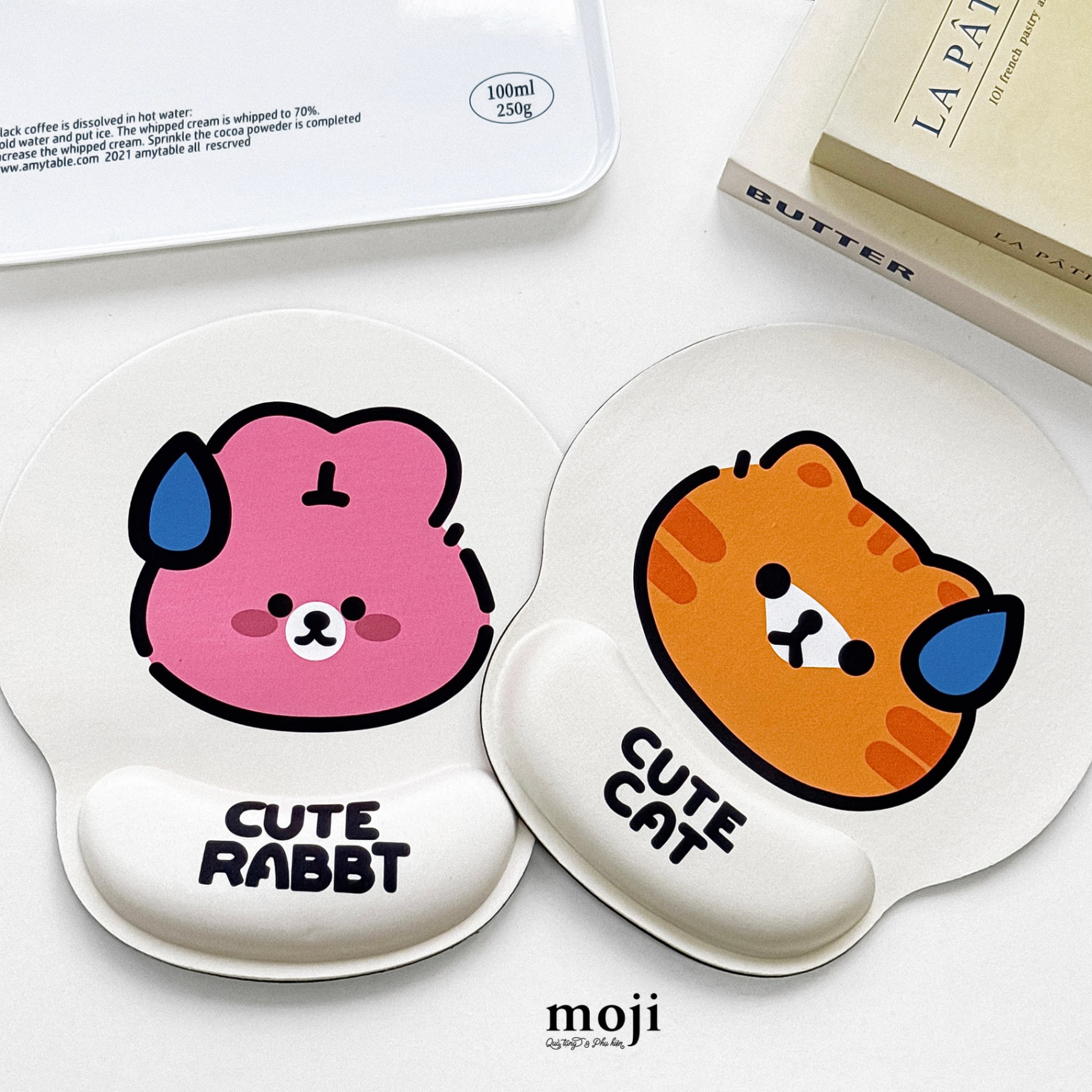 Lót chuột đệm tay Cute cat rabbit face chảy mồ hôi 24x25