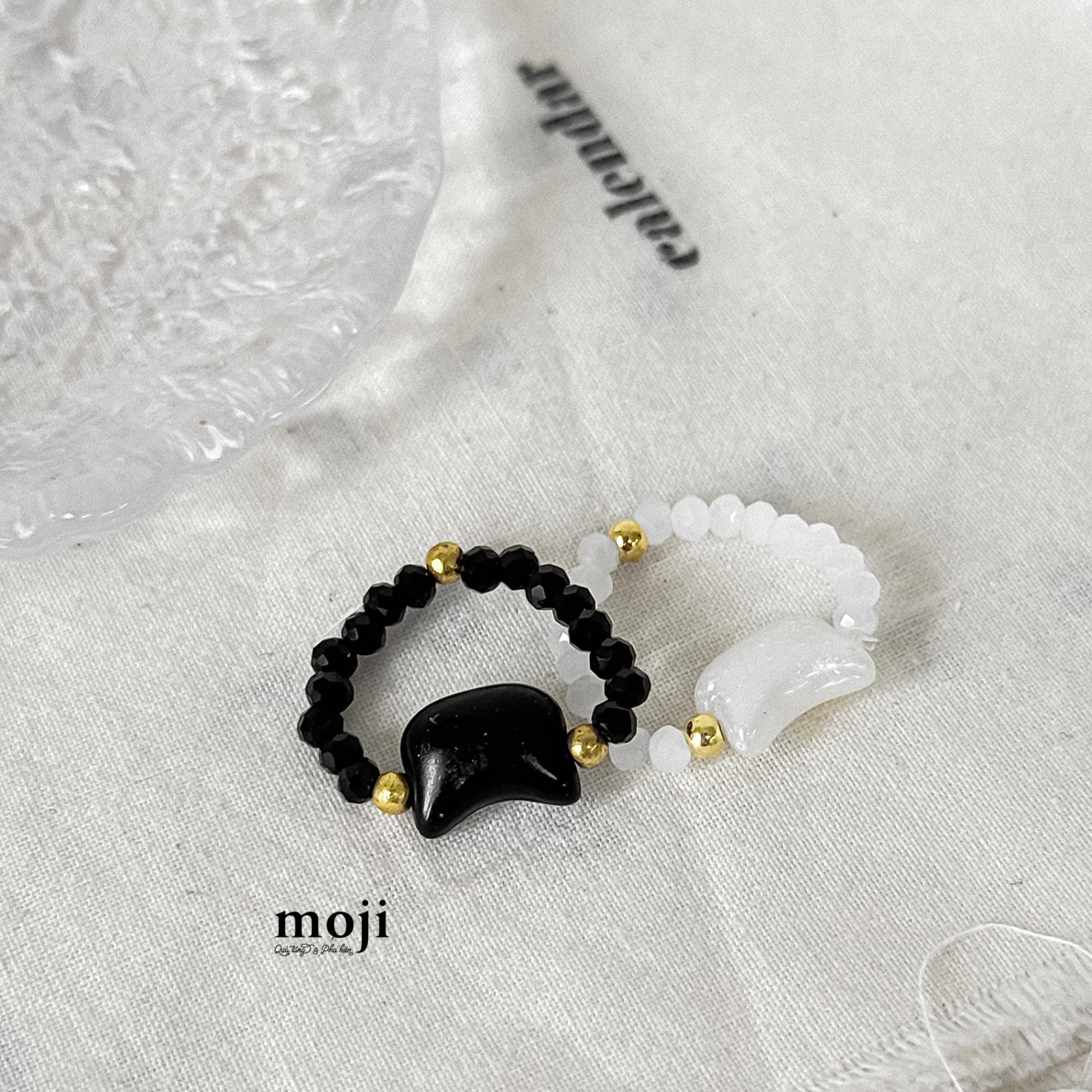 Nhẫn hạt Basic cat face