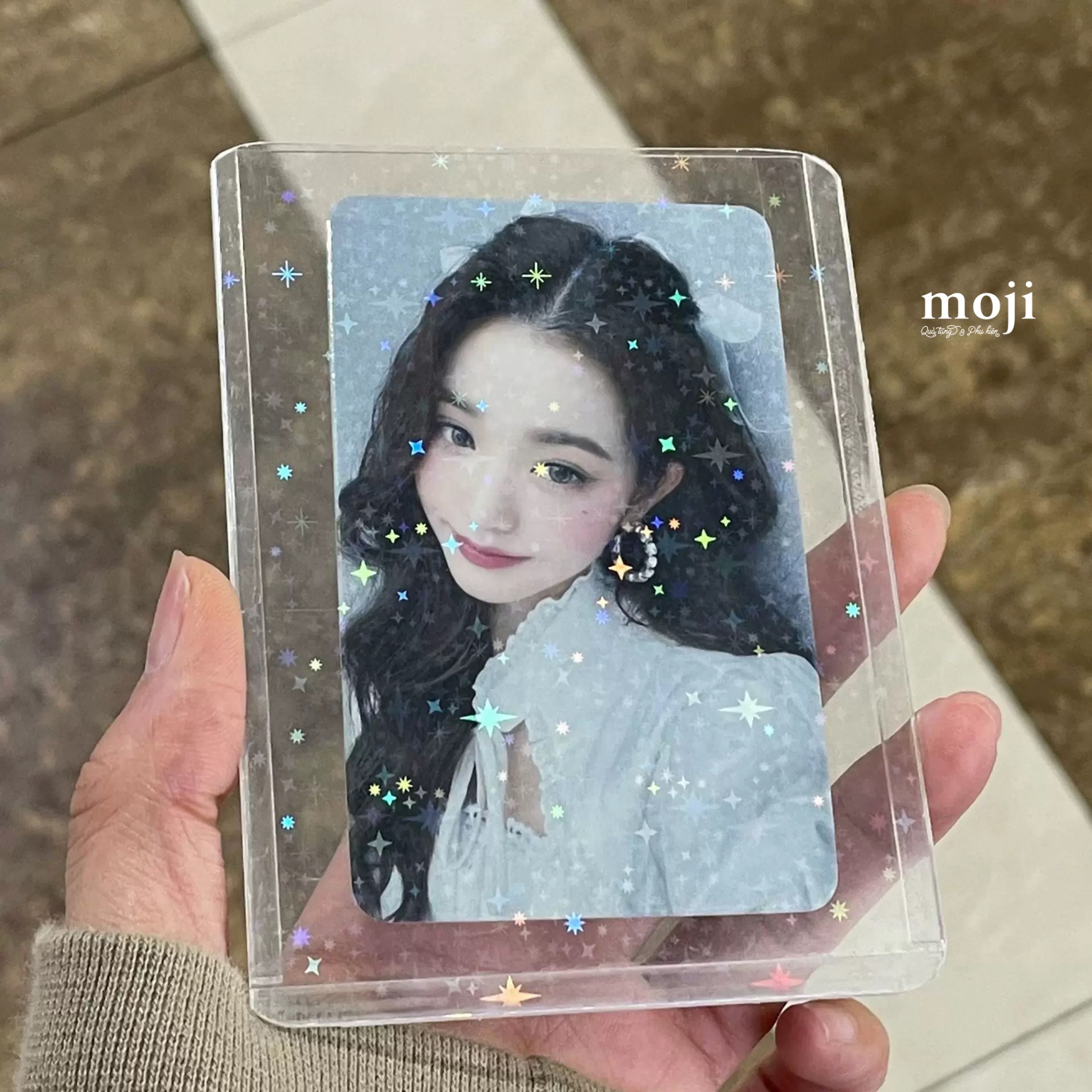 Toploader đựng card Colorful star ngôi sao màu sắc 7x10