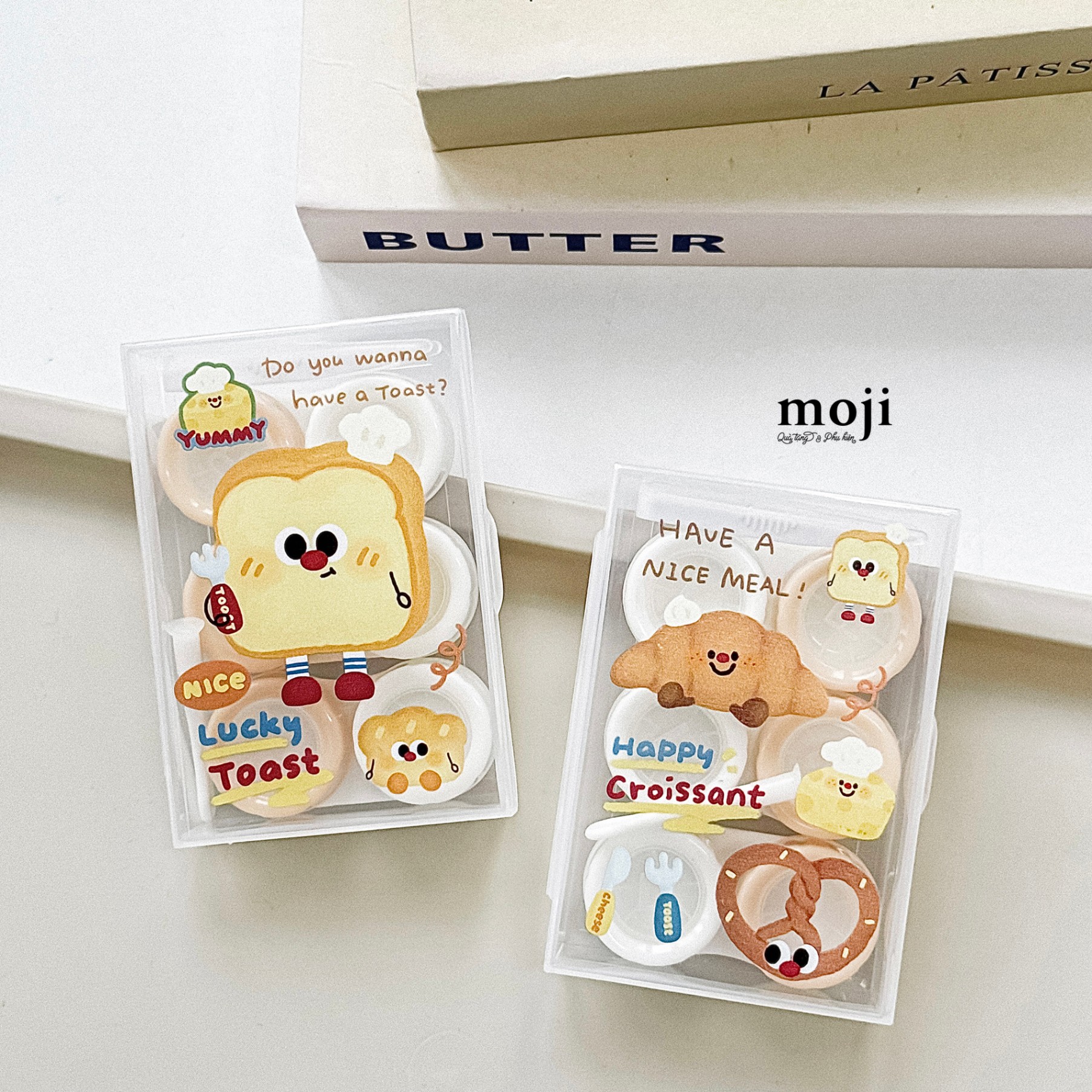 Hộp đựng lens Croissant toast have a nice meal set3