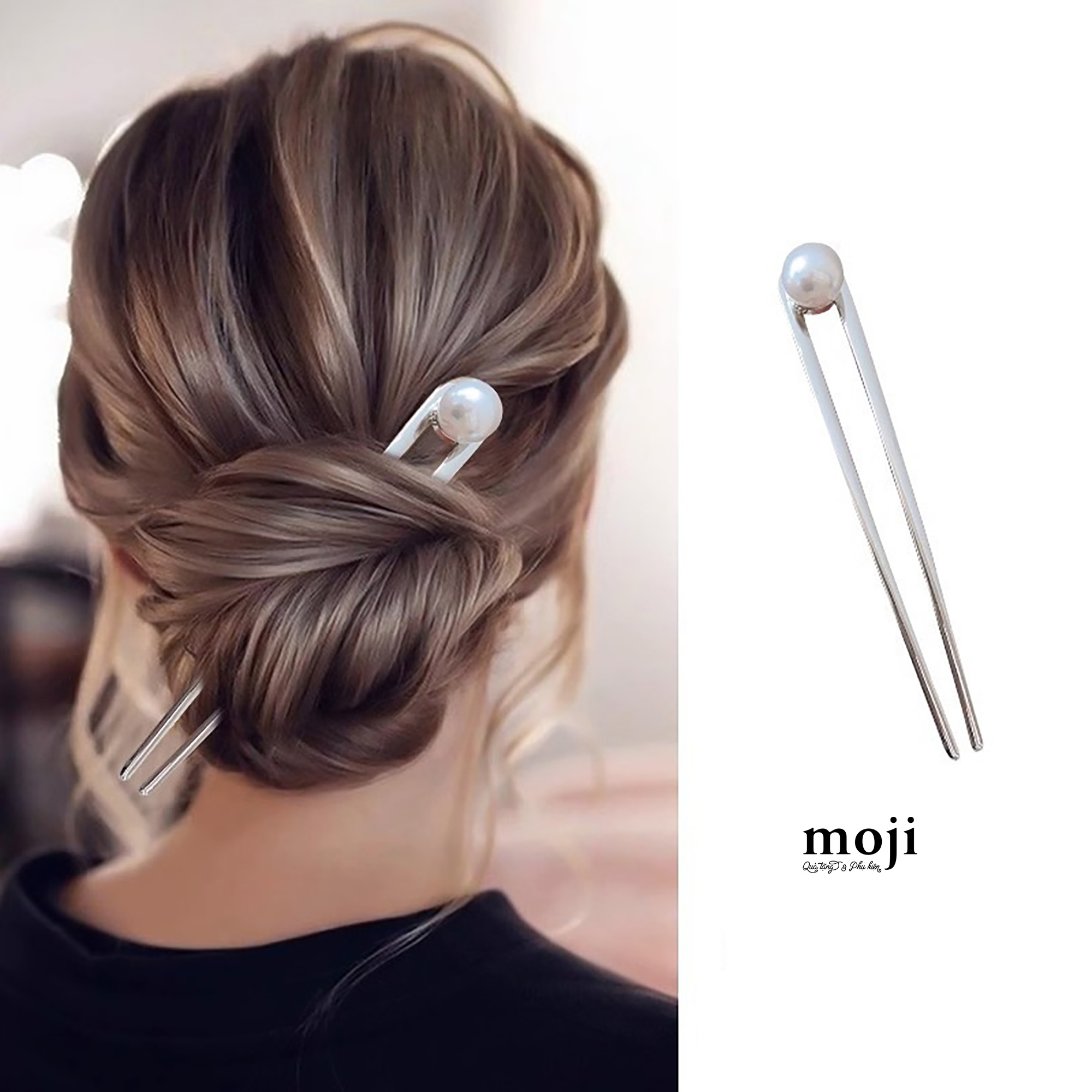 Trâm cài tóc Basic pearl 1 ngọc trai lớn