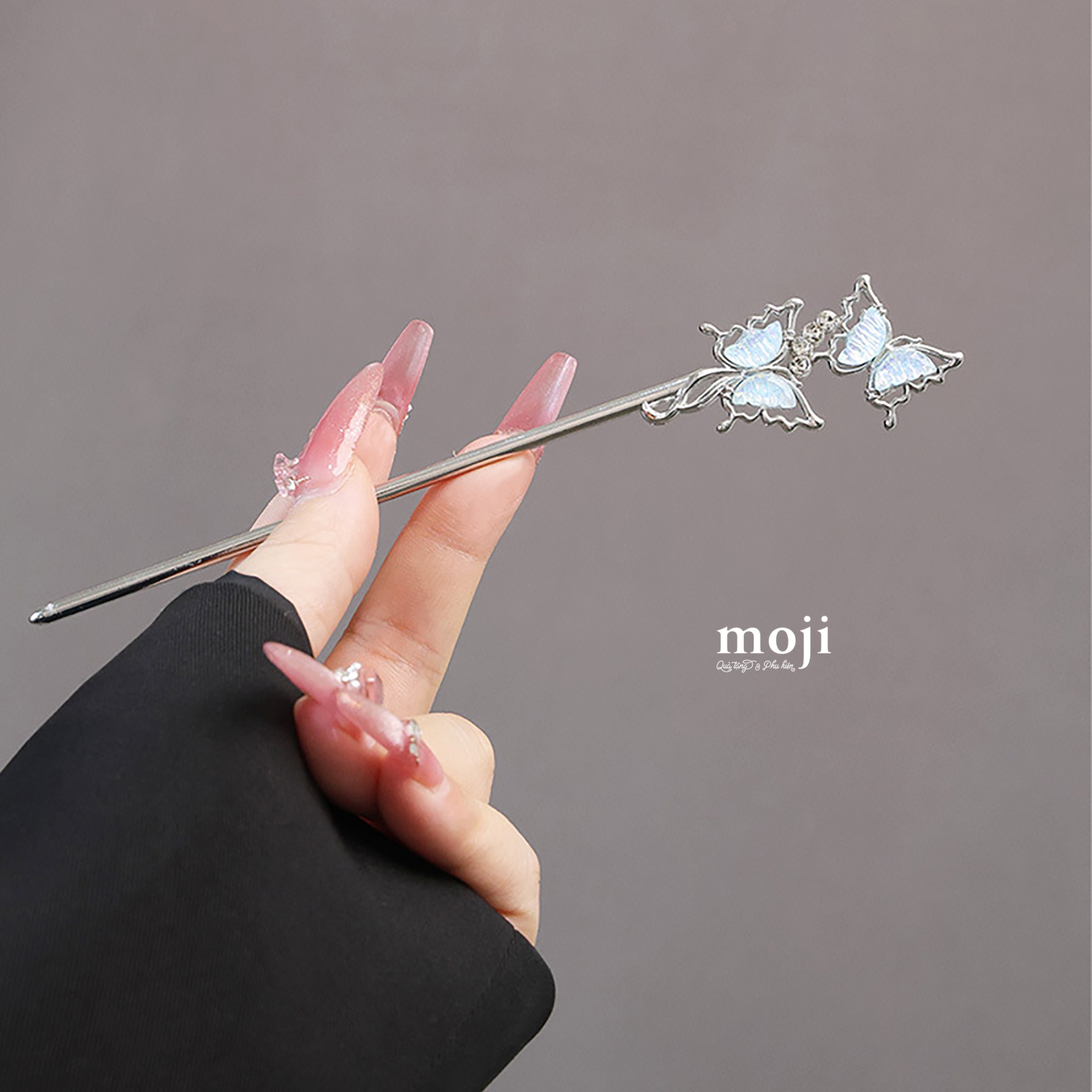 Trâm cài tóc Butterfly đính đá màu