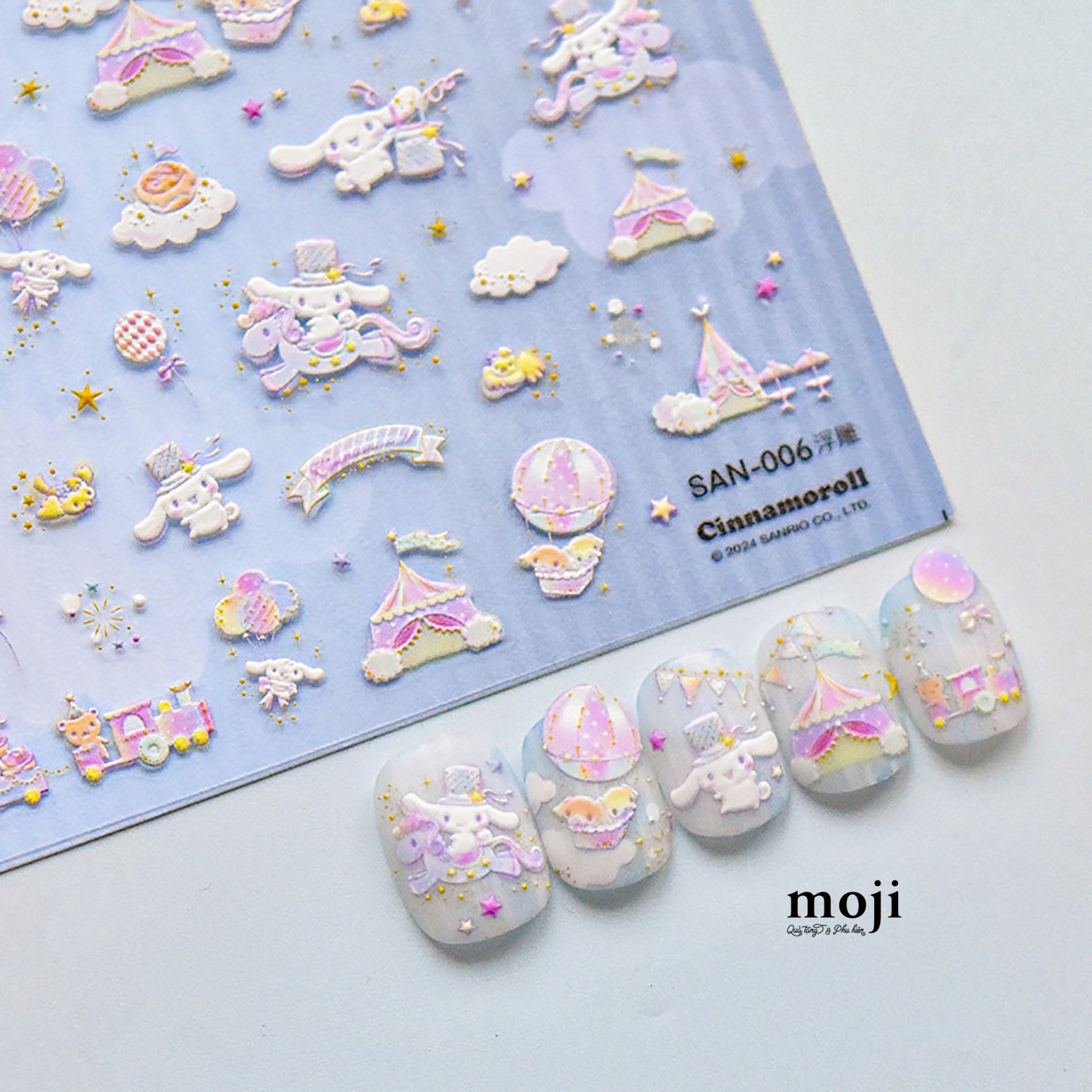 Dán móng tay nail Sanrio family Cinnamoroll party SAN006