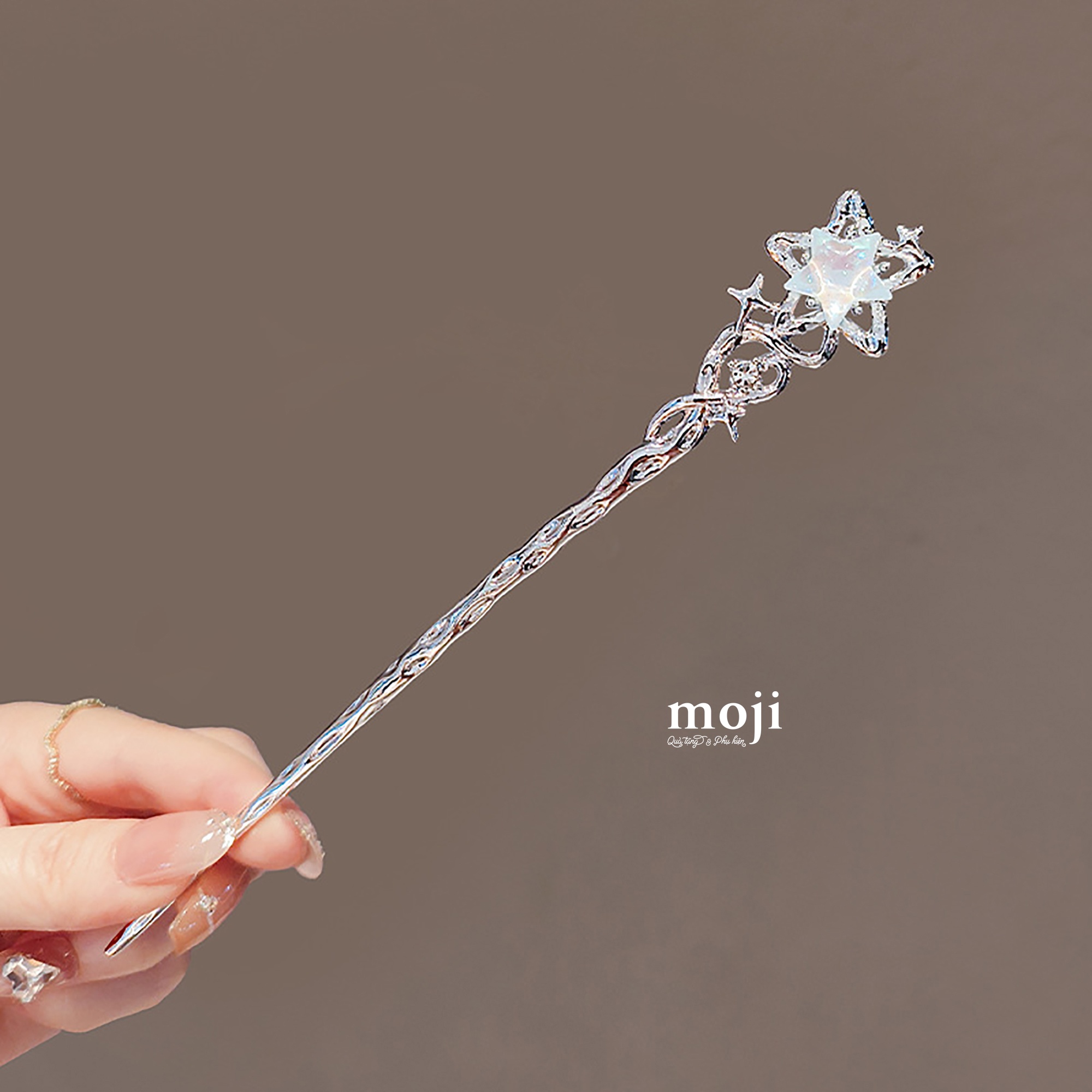 Trâm cài tóc Star ngôi sao đính đá màu