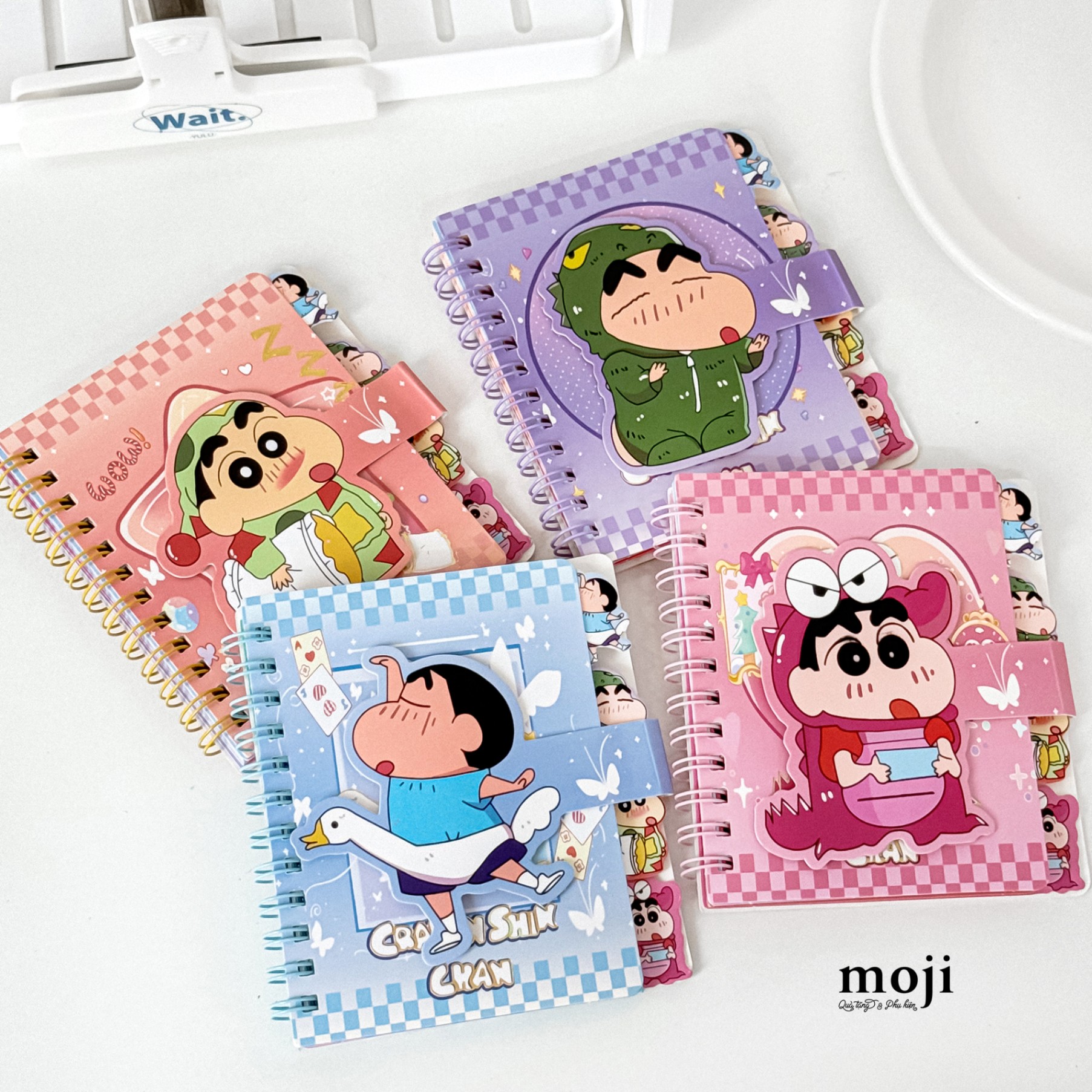 Sổ vở lò xo mini MJ Shinchan cosplay time đi ngủ 10x12