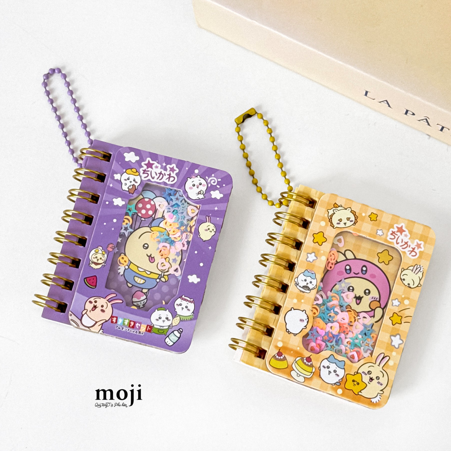 Sổ vở lò xo mini MJ Chiikawa happy họa tiết màu sắc 5x7