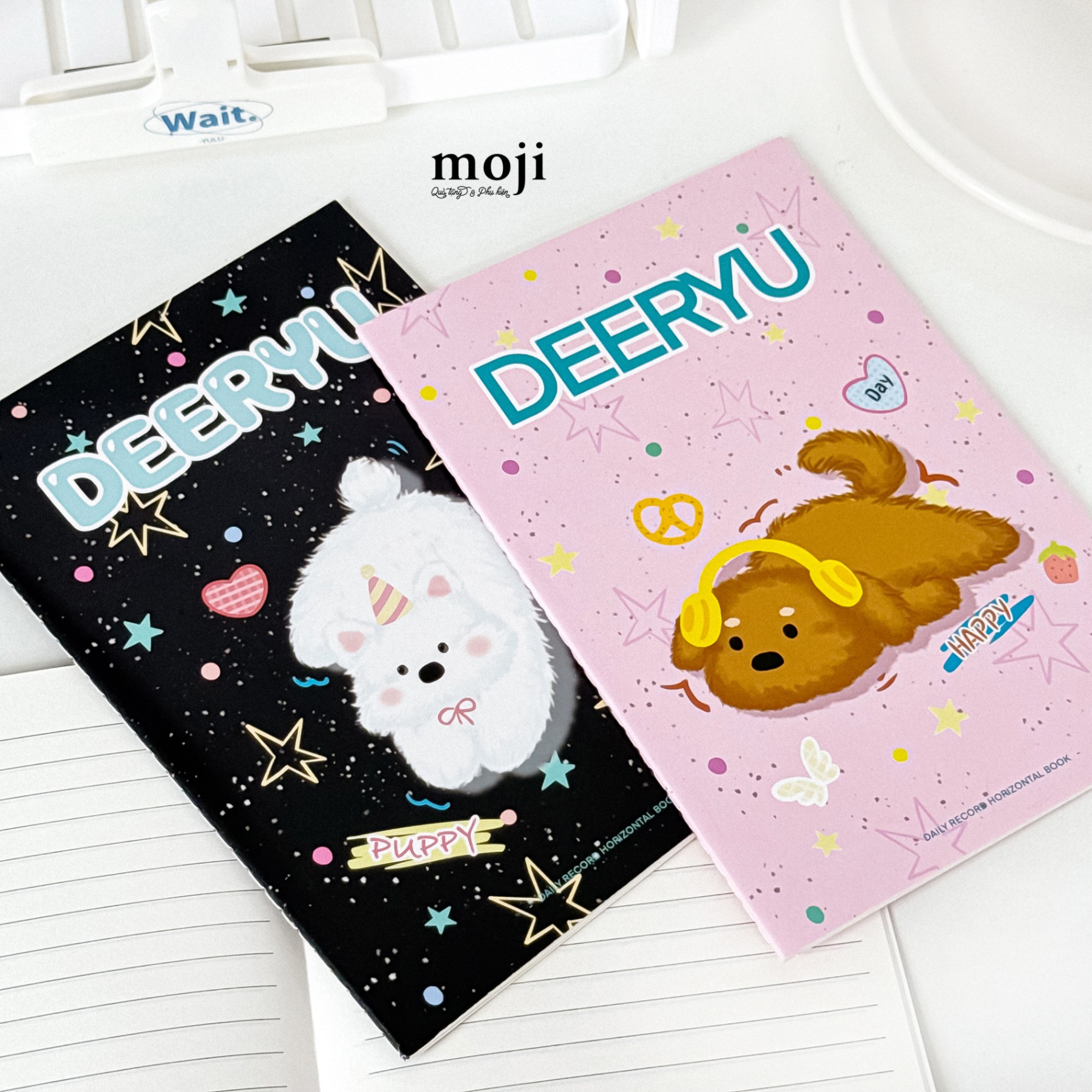 Sổ vở A5 MJ Cute dog nền họa tiết Deeryu
