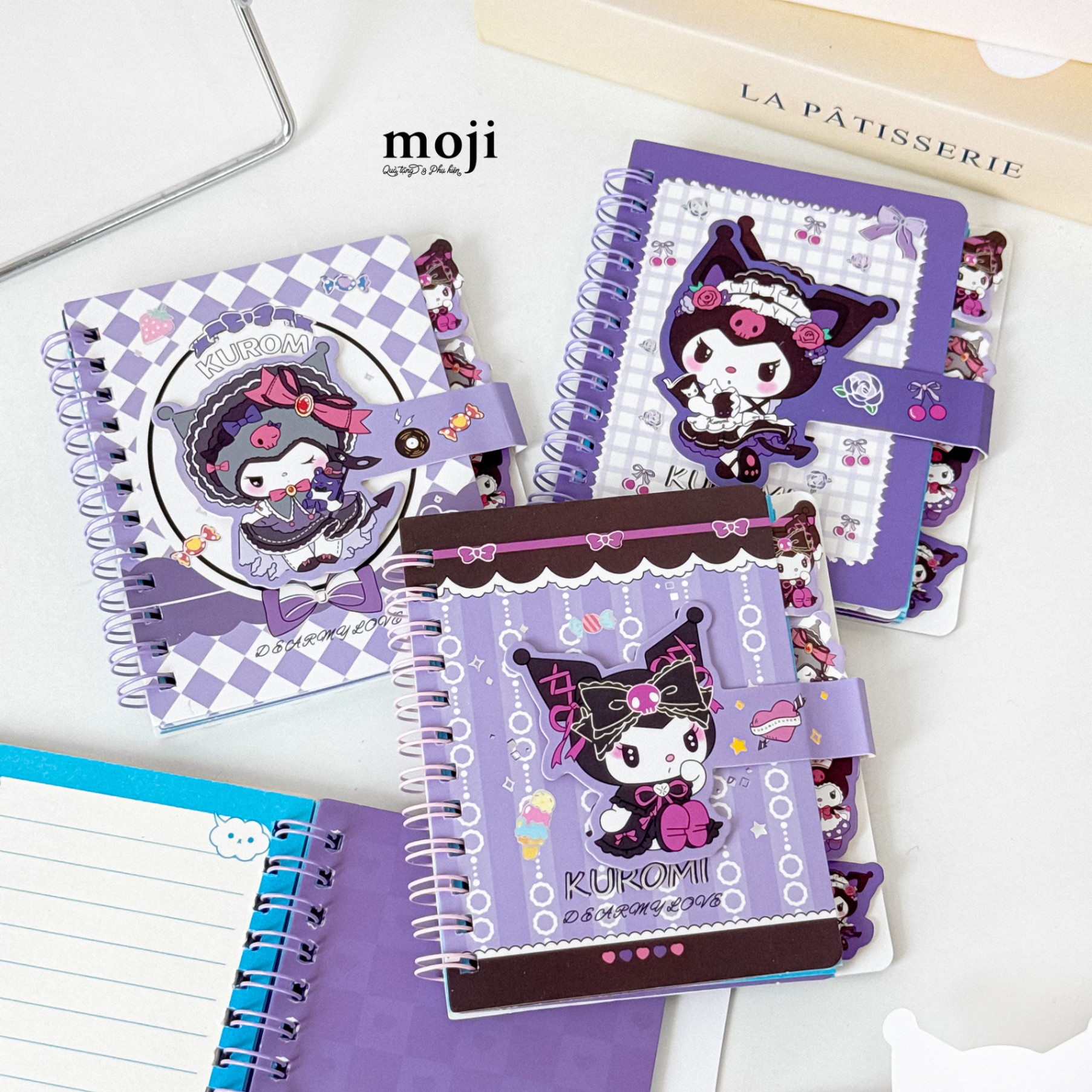 Sổ vở lò xo mini MJ Sanrio family Kuromi candy cake flower heart 10x12