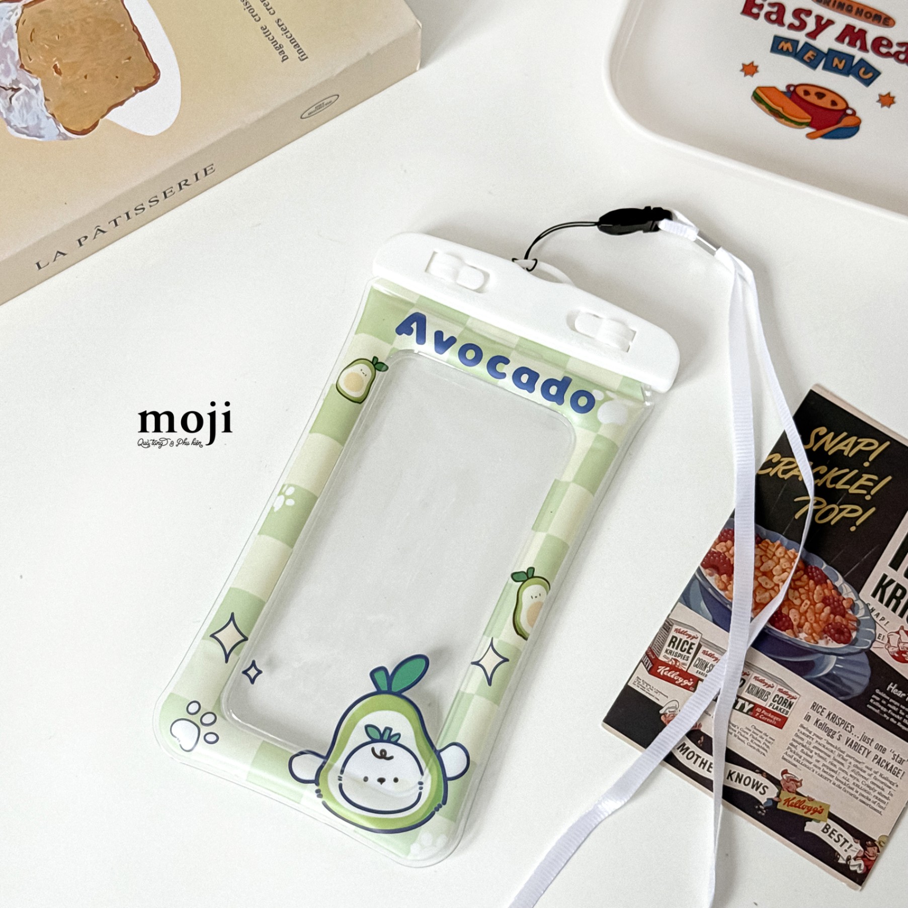 Túi chống nước điện thoại viền phao animal cosplay fruit avocado trái bơ