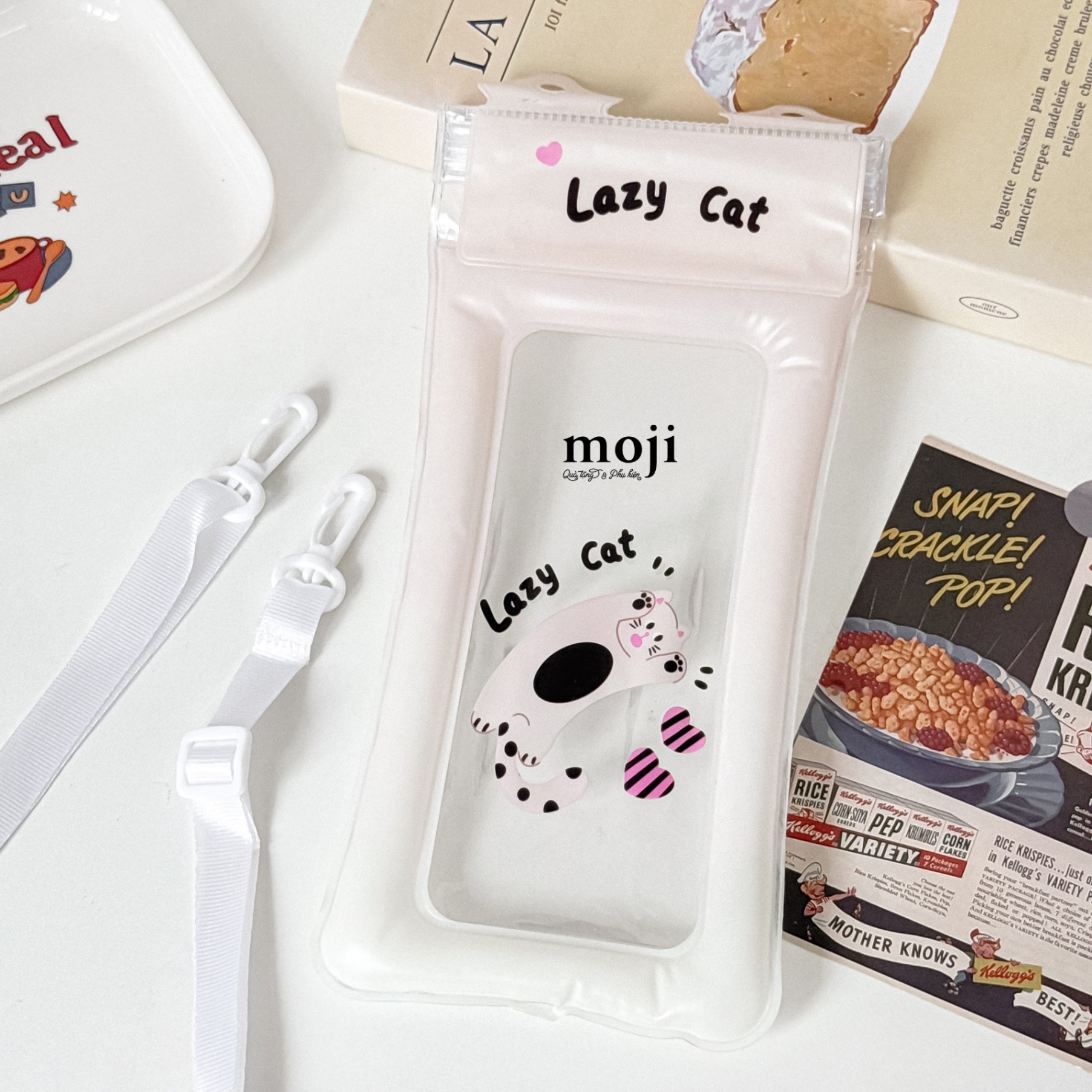 Túi chống nước điện thoại viền phao Lazy cat