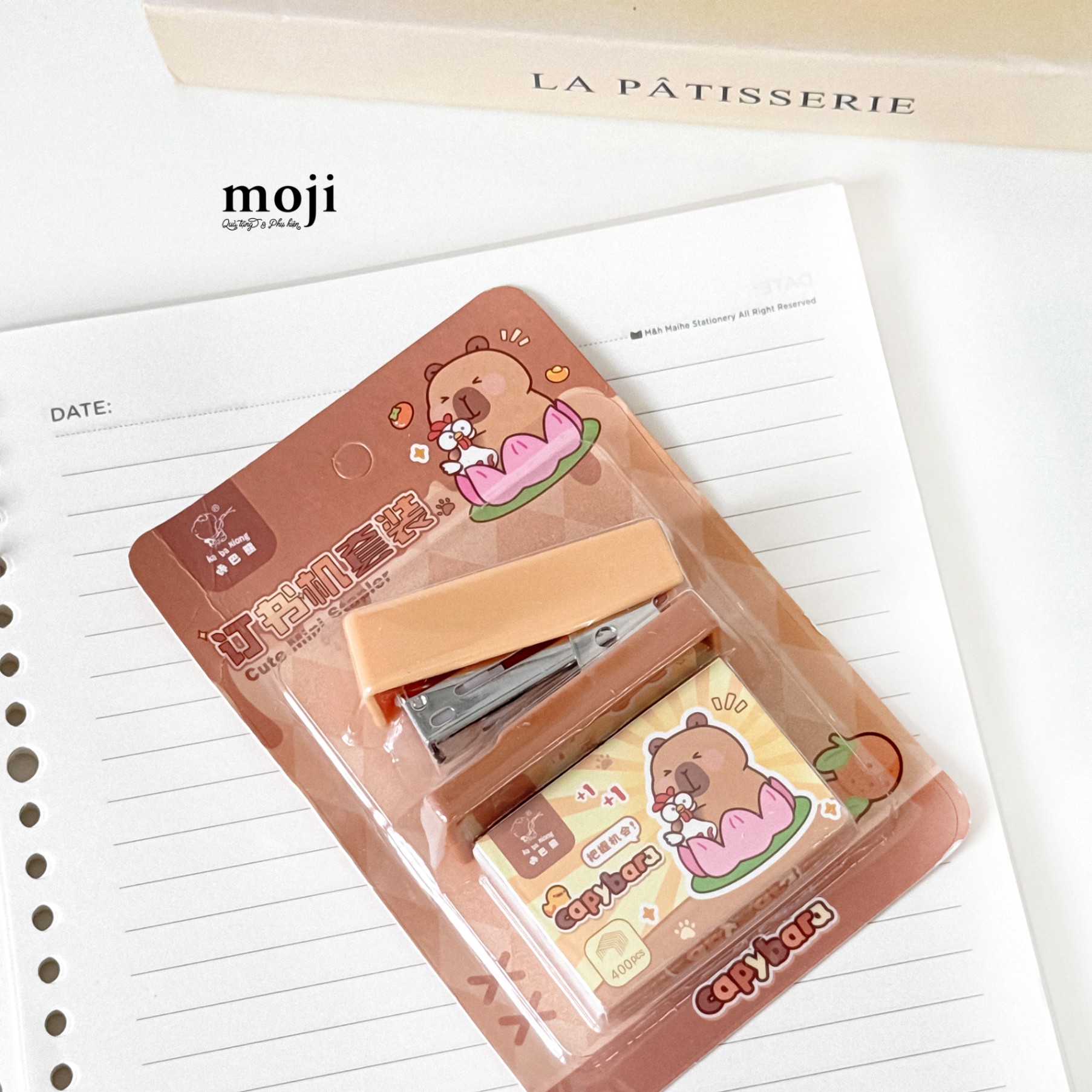 Dập ghim mini Capybara tịnh tâm