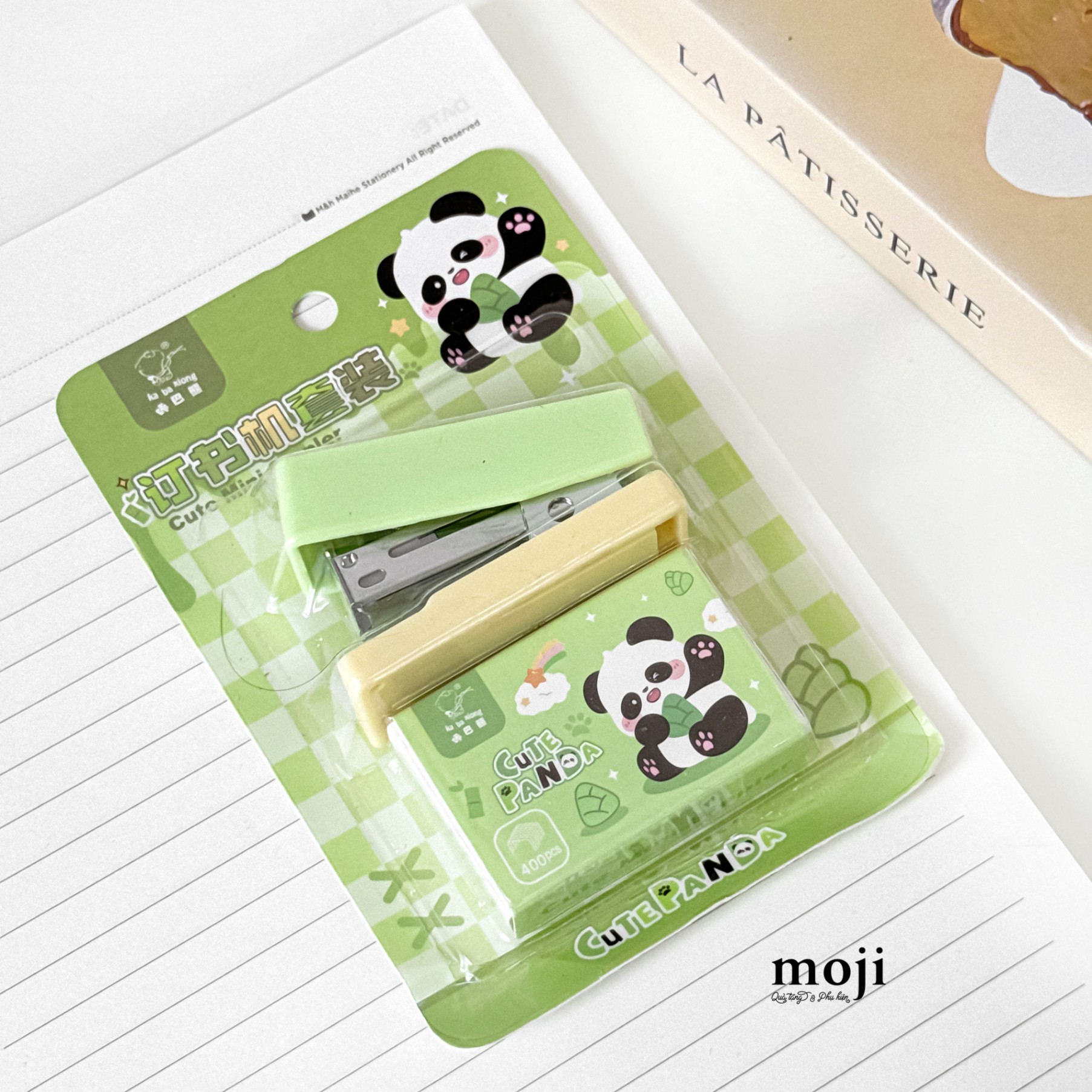 Dập ghim mini Gấu trúc Panda bear bamboo rainbow