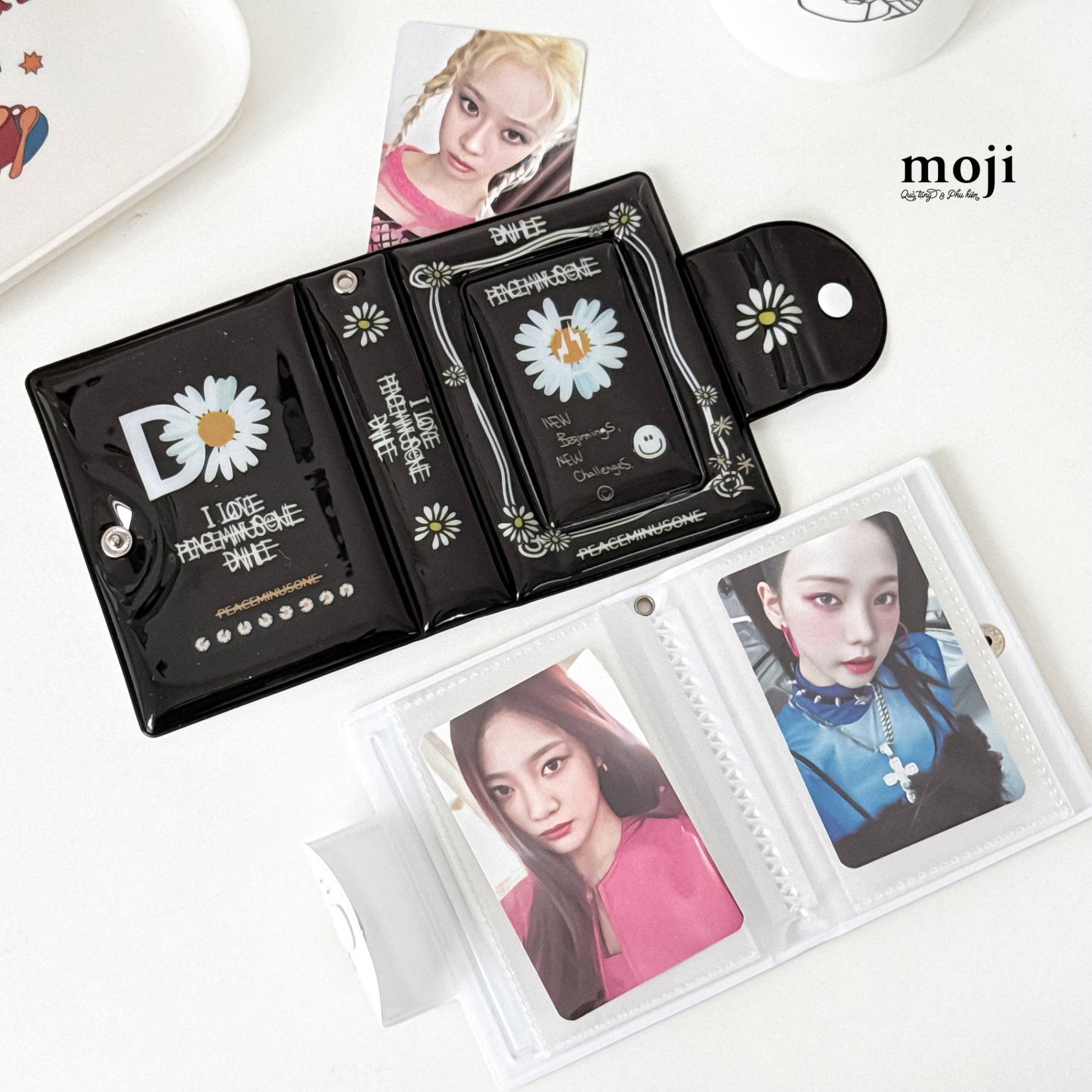 Album ảnh đựng card idol G-Dragon Square daisy flower peaceminusone cúc bấm 3x7x15