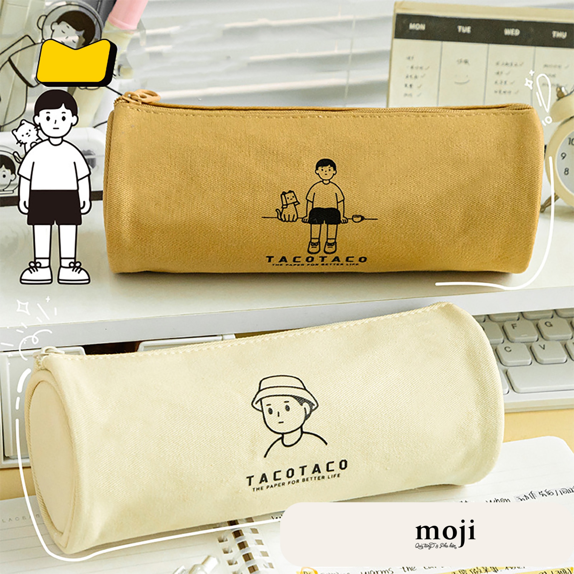 Hộp bút lớn TACOTACO little boy animal the paper for better life 8x20