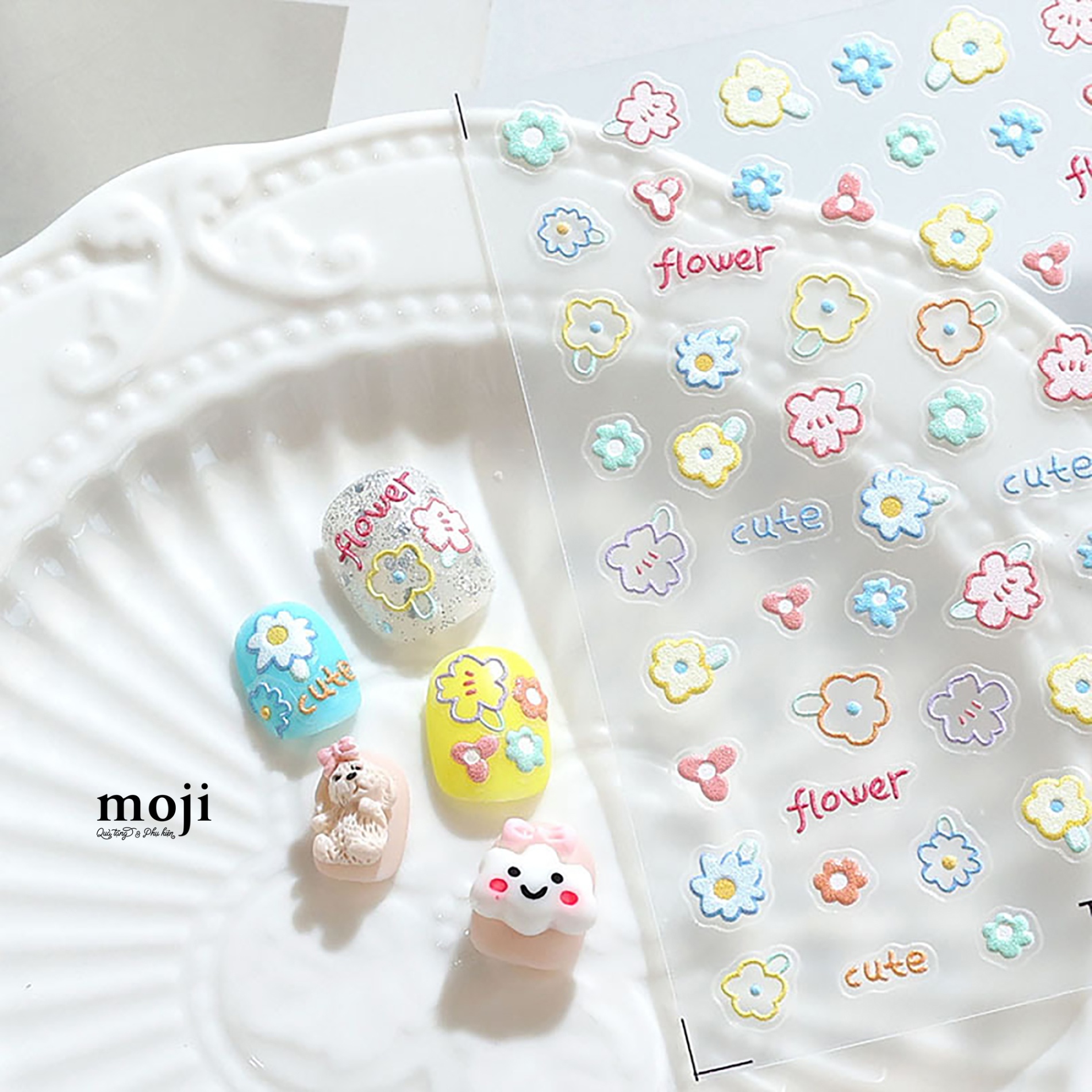 Dán móng tay nail Cute flower TC-017