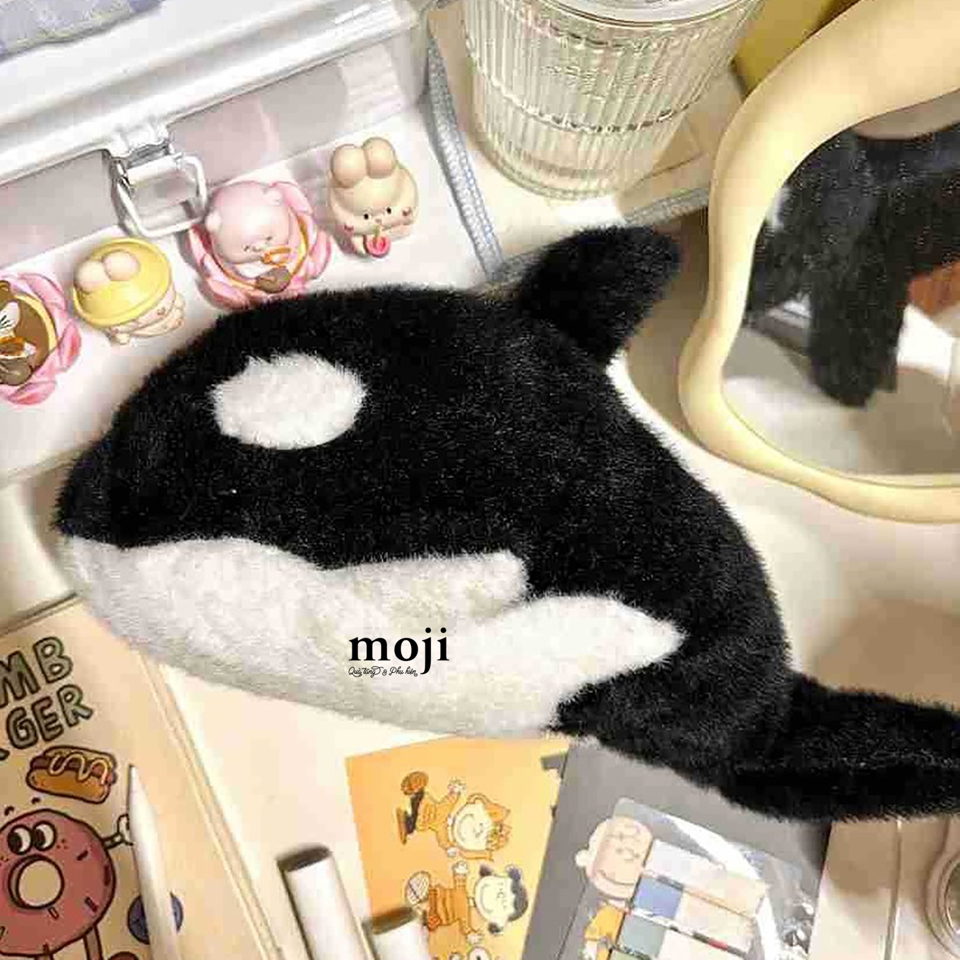 Hộp bút MJ gấu bông Whale cá voi 15x25