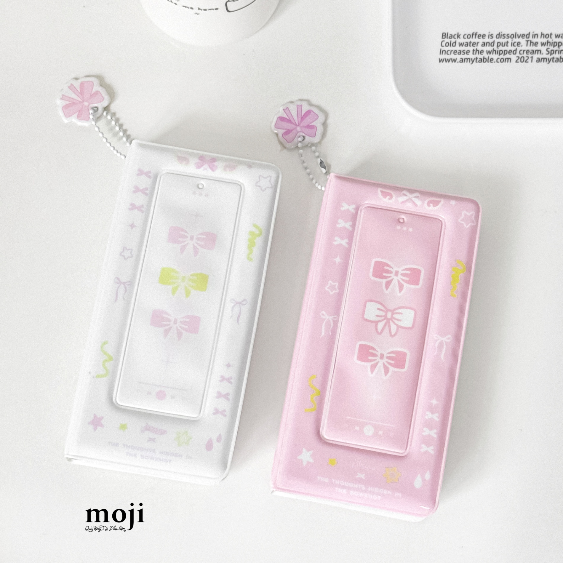 Album ảnh đựng card Square bow nơ ngôi sao 8x17