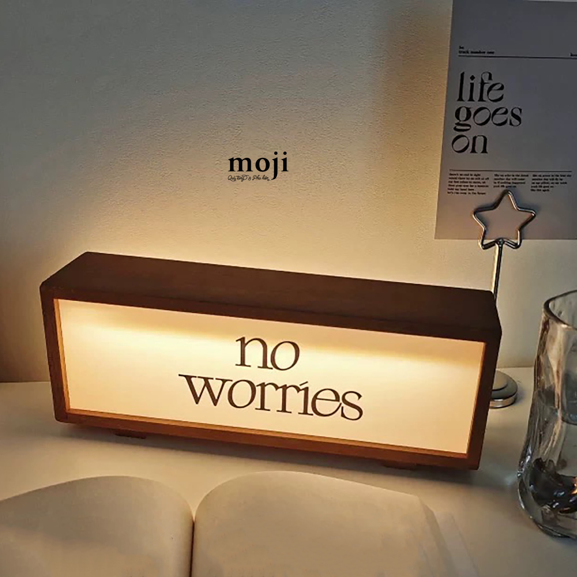 Đèn led trang trí no worries dùng pin 6x9x26