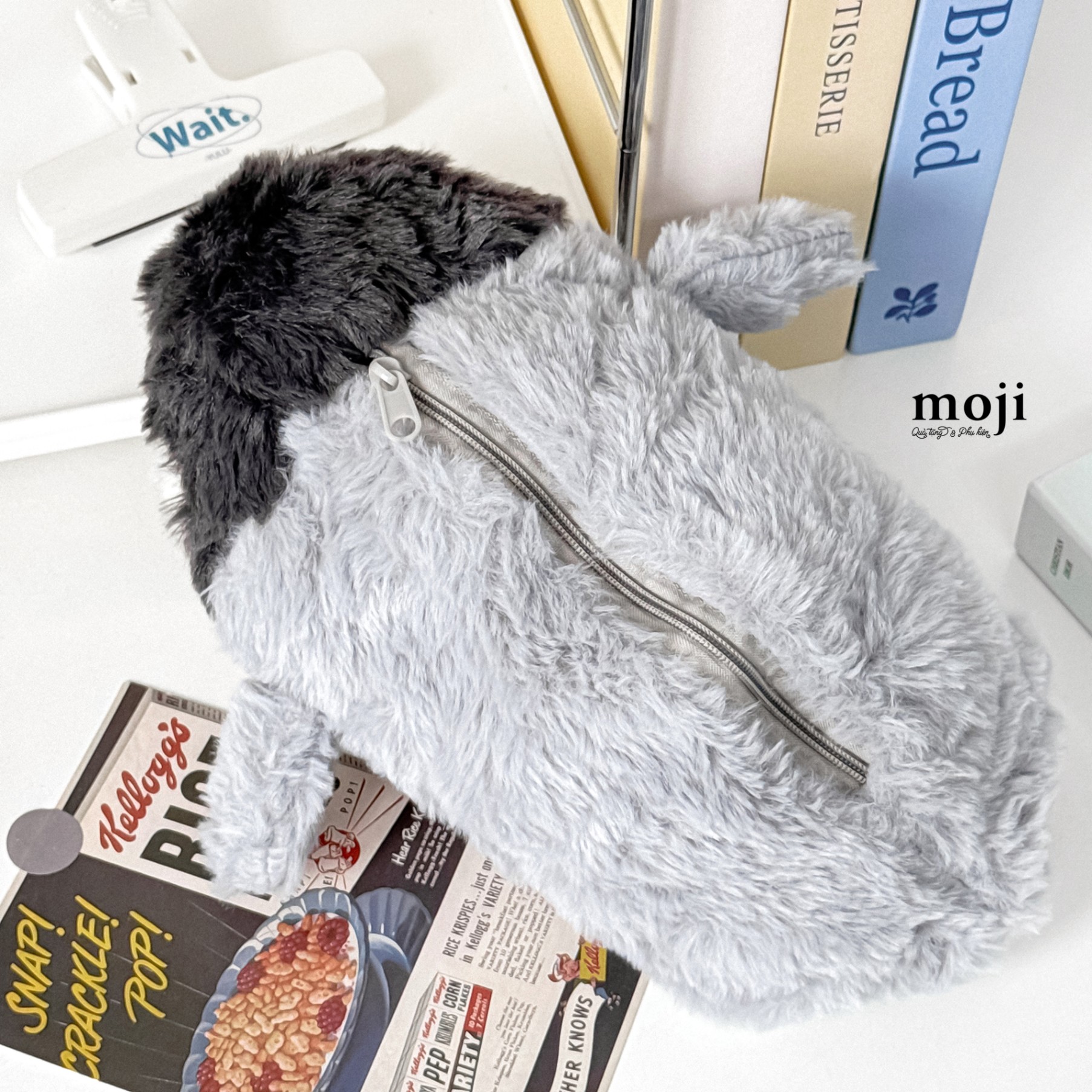 Hộp bút MJ gấu bông Penguin chim cánh cụt nằm 12x20