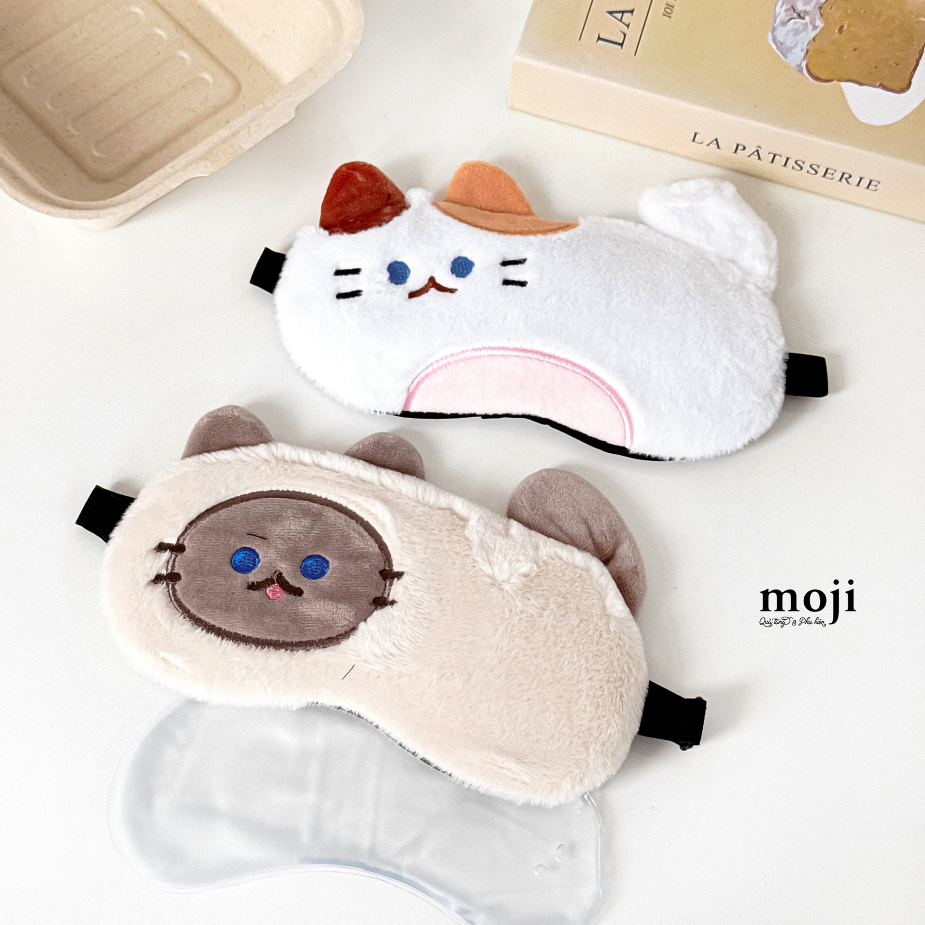 Kính ngủ có gel MJ Cute cat nằm có đuôi