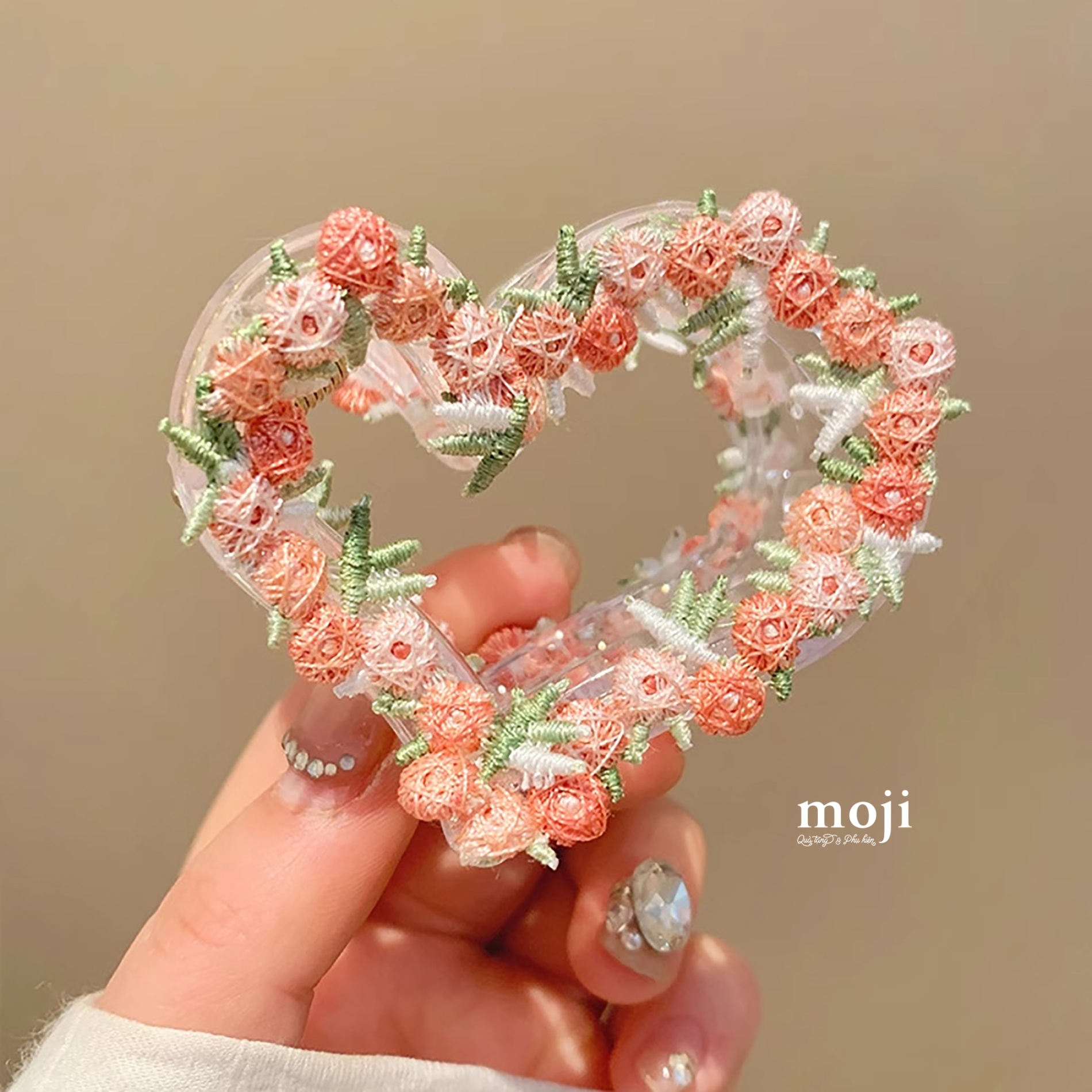 Kẹp tóc càng cua Heart trái tim hoa nhỏ
