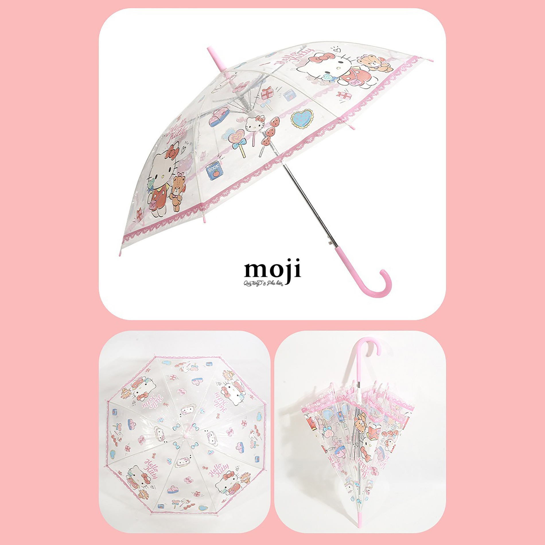 Ô dù trong suốt Sanrio family happy sweet