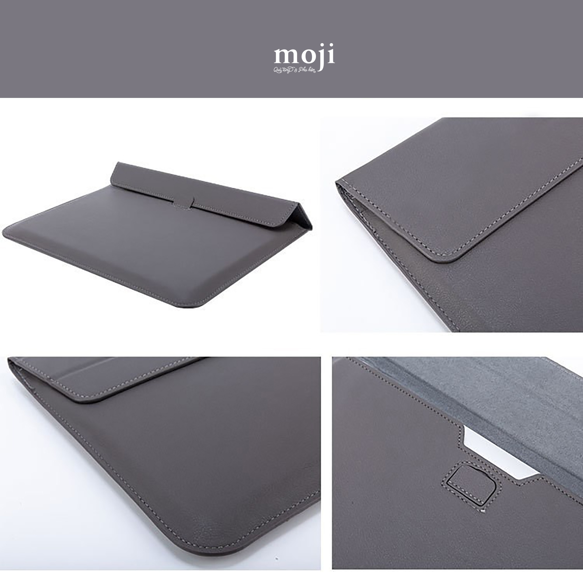 Đựng laptop 13inch Basic da 1 màu chống sốc cao cấp 25x35