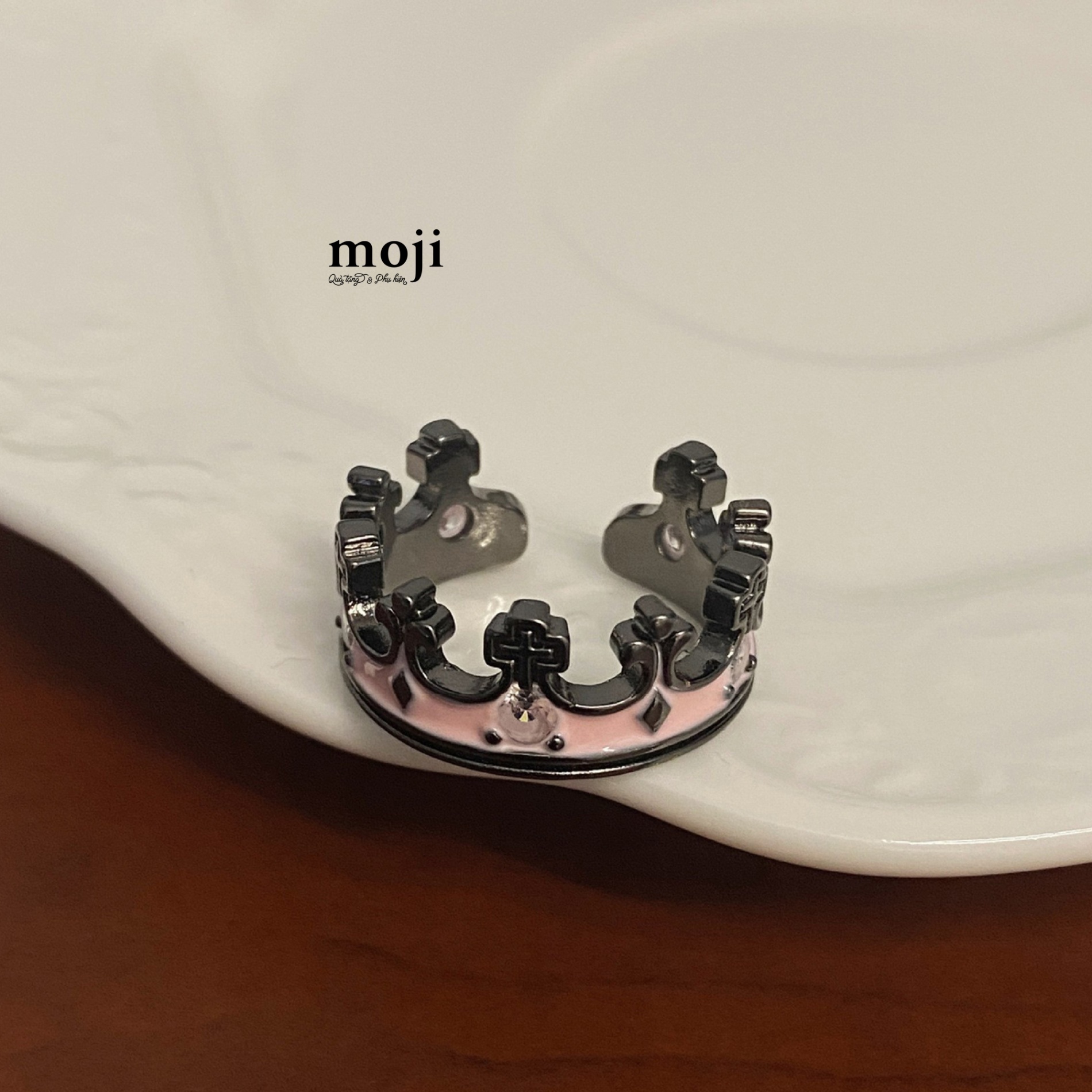 Nhẫn MJ Crown vương miện đính đá
