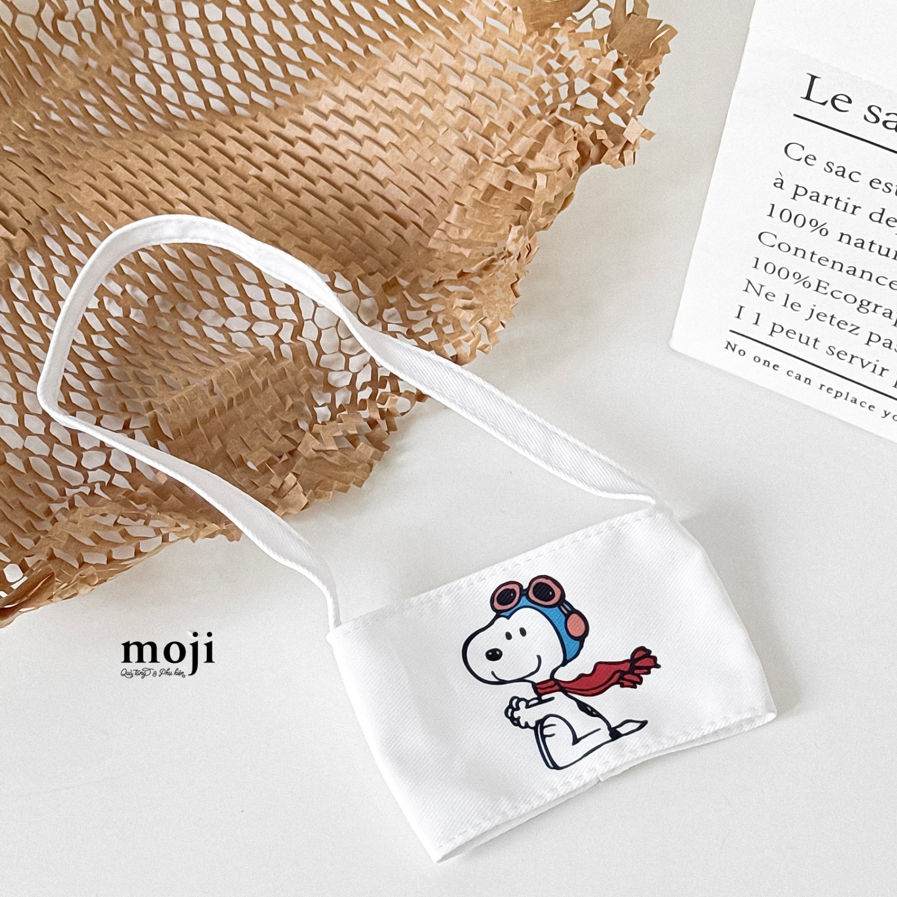 Quai xách ly cốc Snoopy pilot phi công