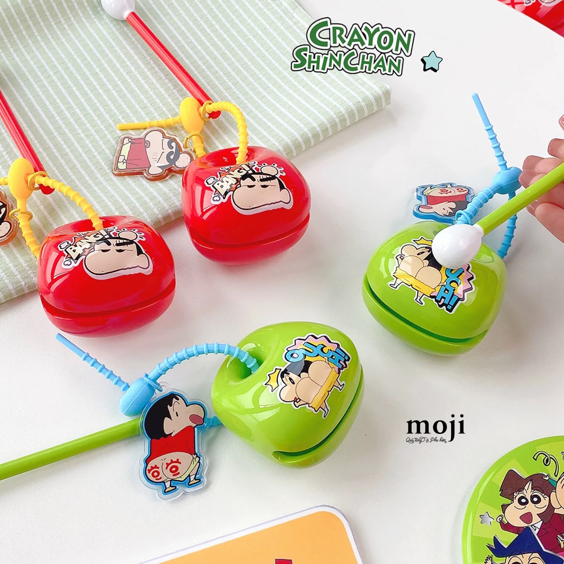 Dụng cụ gõ mõ Shinchan u đầu đánh đuýt kèm móc
